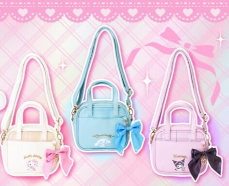 日本 Sanrio 迷你PU皮手提斜揹兩用袋