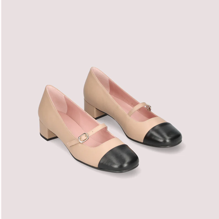 1PB0109-092 [PRETTY BALLERINAS] Odette Salon Beige Leather #51679_B (BR)