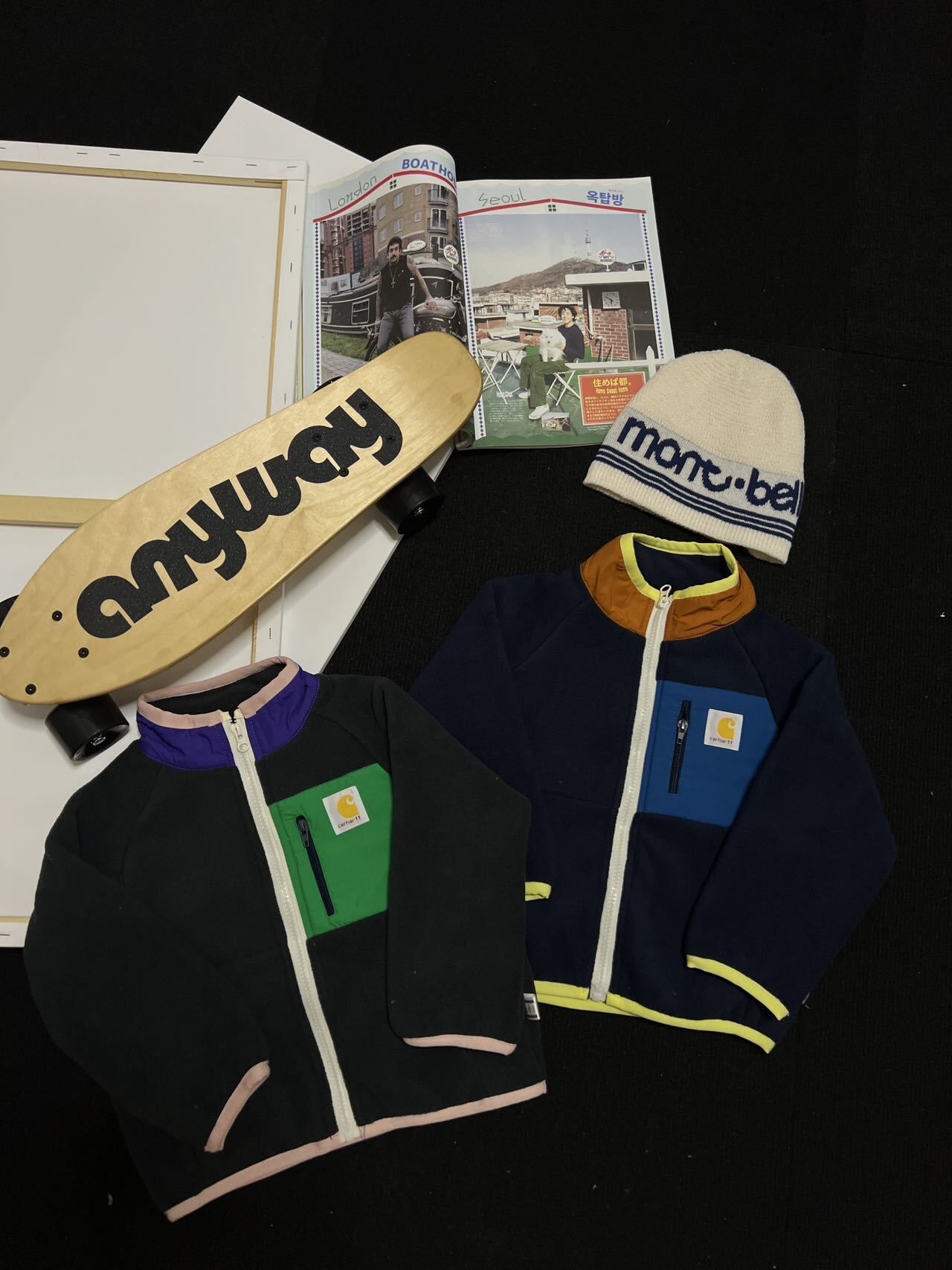 ♥️𝐂𝐚𝐫𝐡𝐚𝐫𝐭𝐭 撞色口袋立領絨毛外套