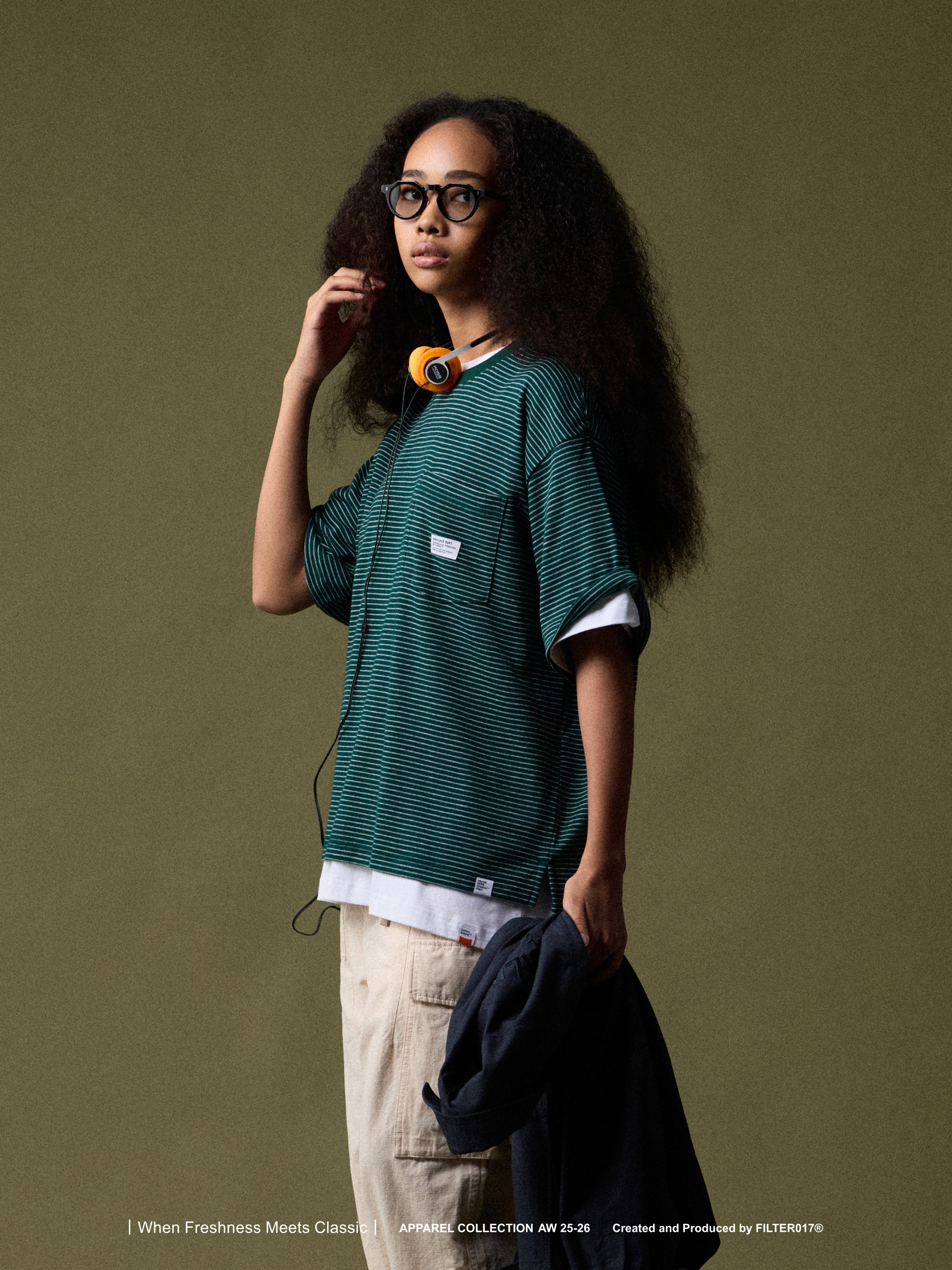 FILTER017® 針織口袋條紋短T