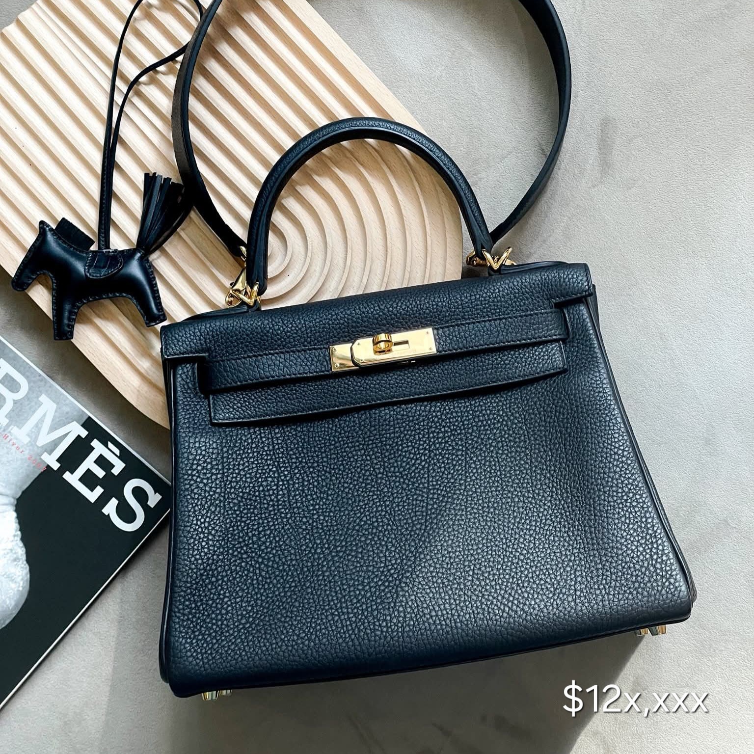 Preloved Hermès Kelly 28 Togo Black GHW  HK$12x,xxx (HK$2,000 即時落訂)