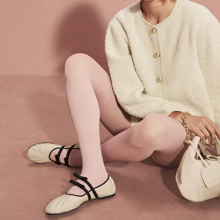 1PB0109-050 [PRETTY BALLERINAS] Lea Ballet Flats White Leather #51578_B (BR)