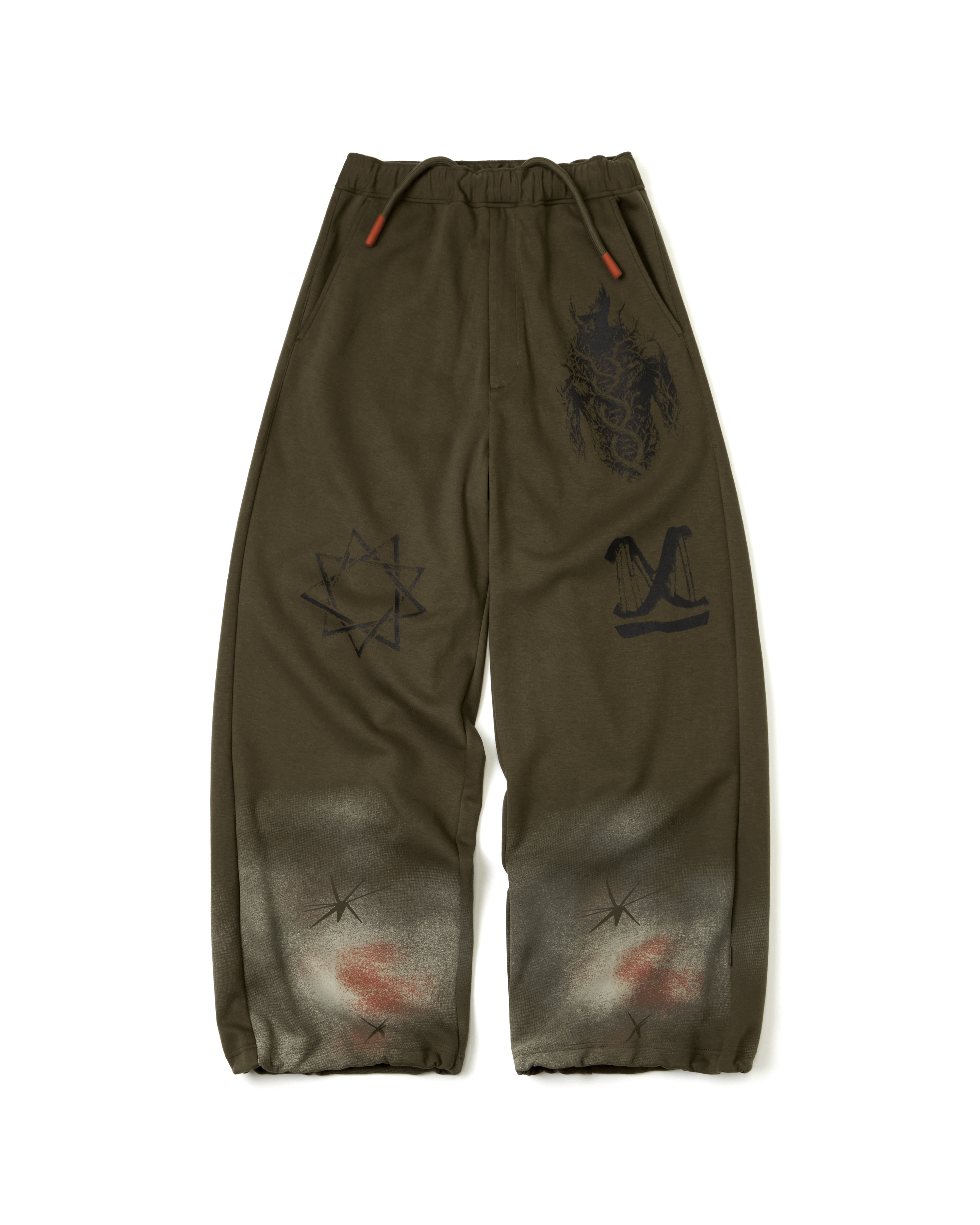 GOOPiMADE P1-MG Mural Mural Sweatpants - Khaki