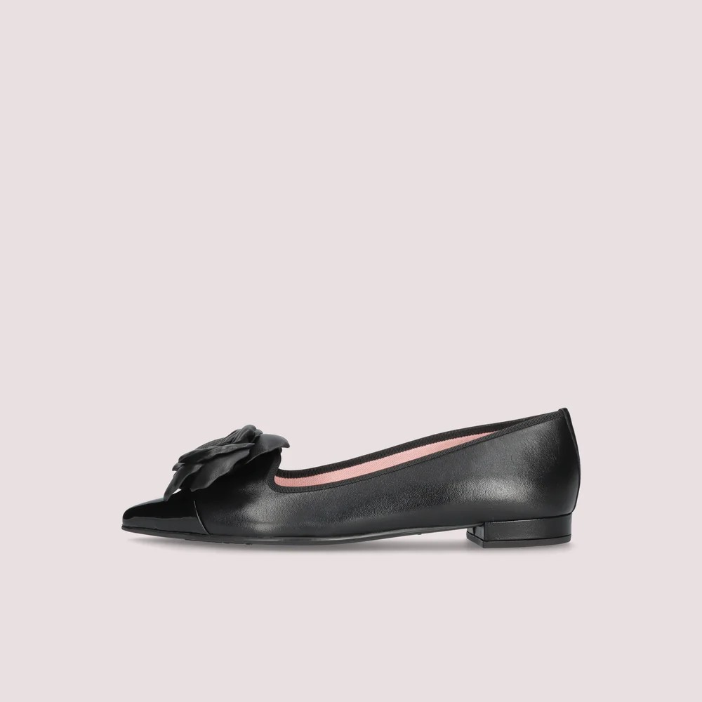 1PB0109-036 [PRETTY BALLERINAS] Clementine Black Leather Loafers #50639_B (BR)