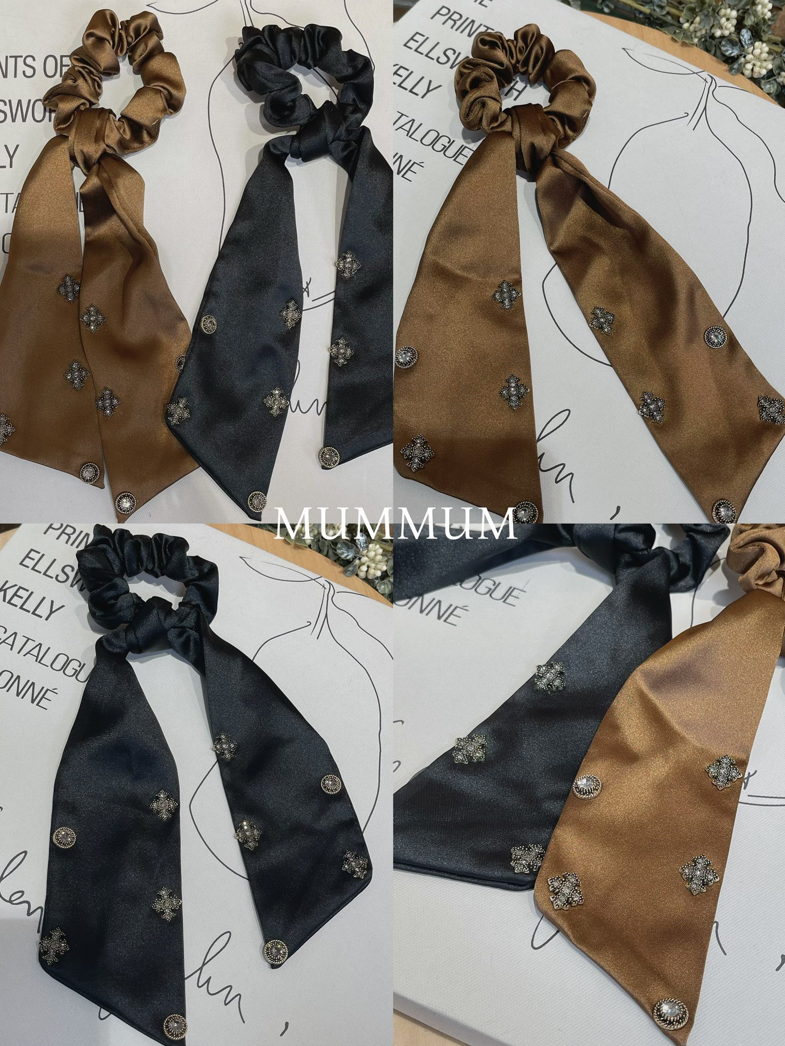 ac872/公主法式飄帶髮圈