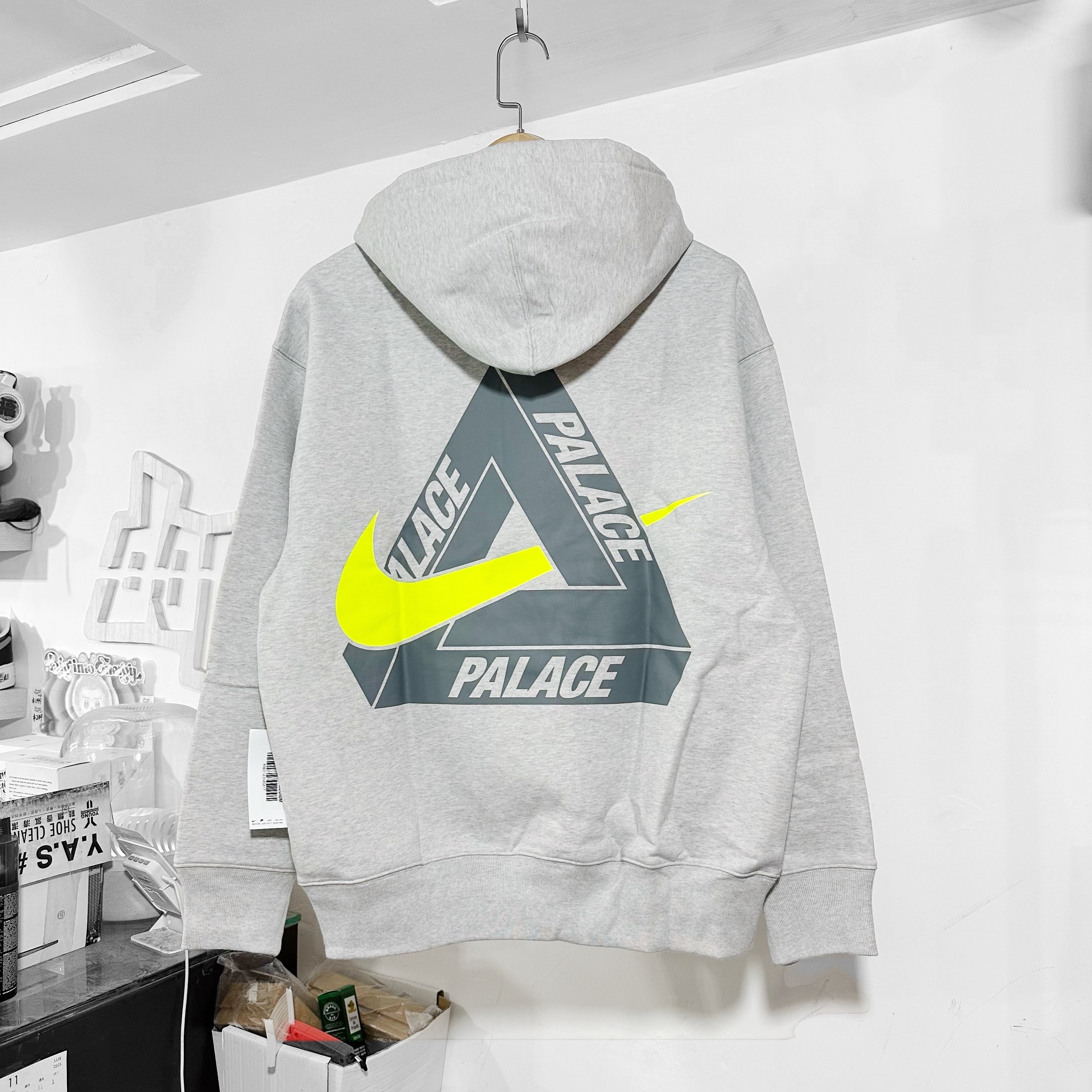 Palace x Nike Tri Swoosh Hoodie 聯名 Grey Marl