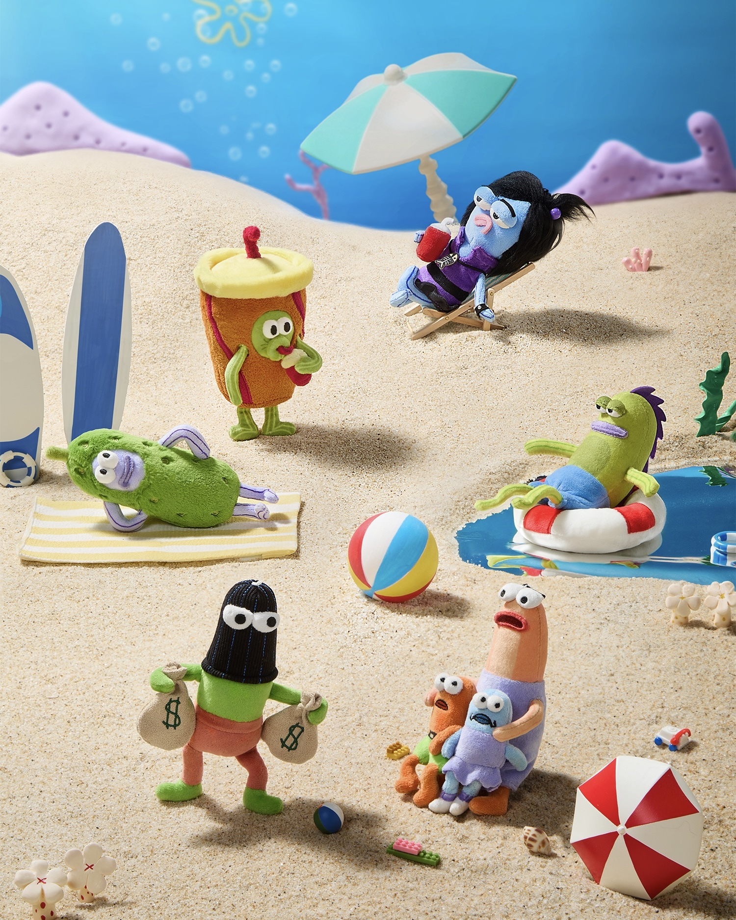 海綿寶寶 比奇堡居民的一天 吊飾 鑰匙圈 盲盒 / 預購