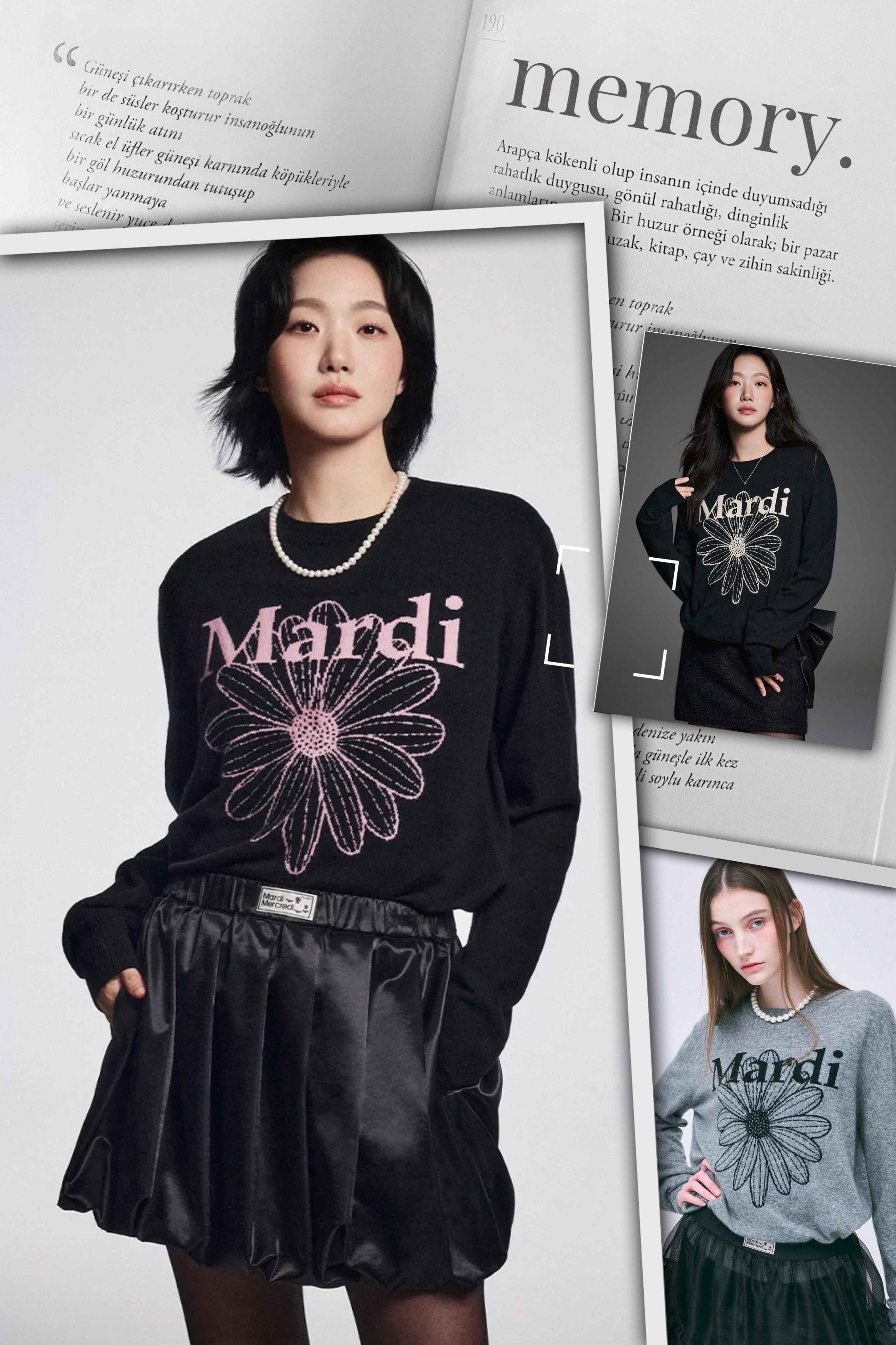 Mardi Mercredi 山羊絨羊毛花圖案冷衫（K11 BR651）