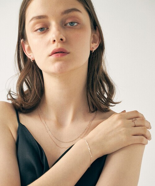 [連線優惠]  ete K10 霧粉金 × 白K金 雙色層次手鍊