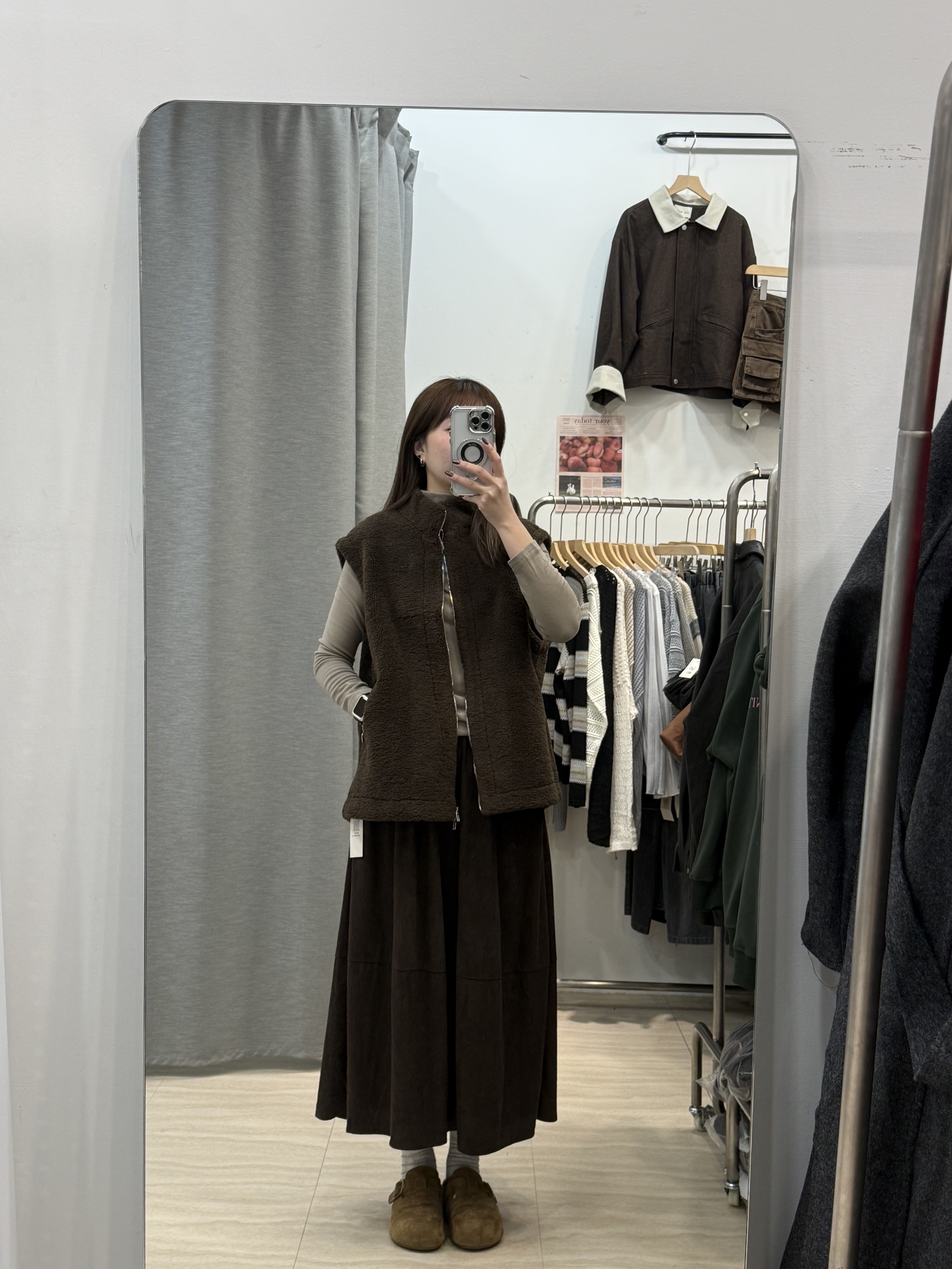 立領拉鍊羊羔毛背心