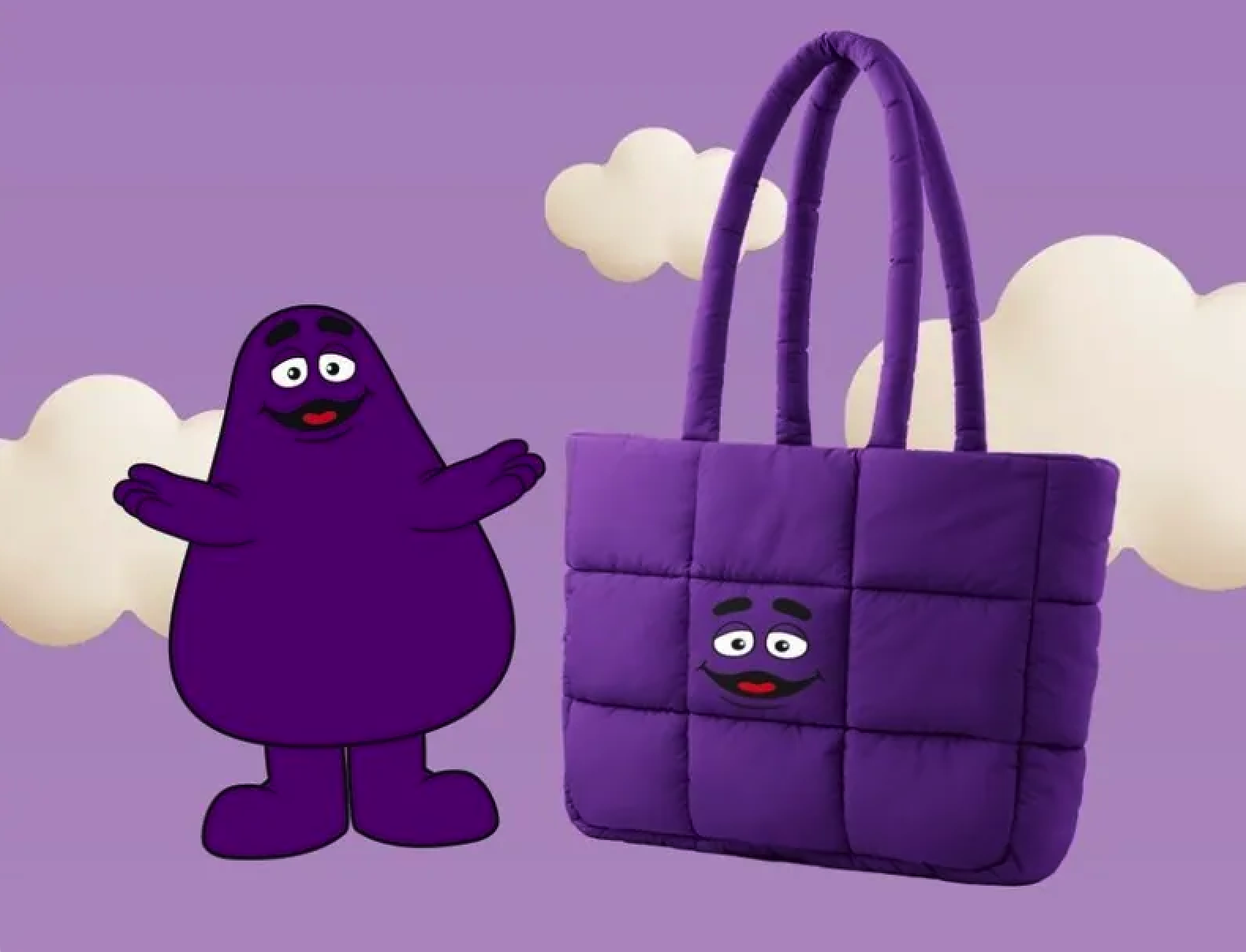 【現貨】McDonald's 奶昔大哥 蓬鬆空氣雲朵托特包