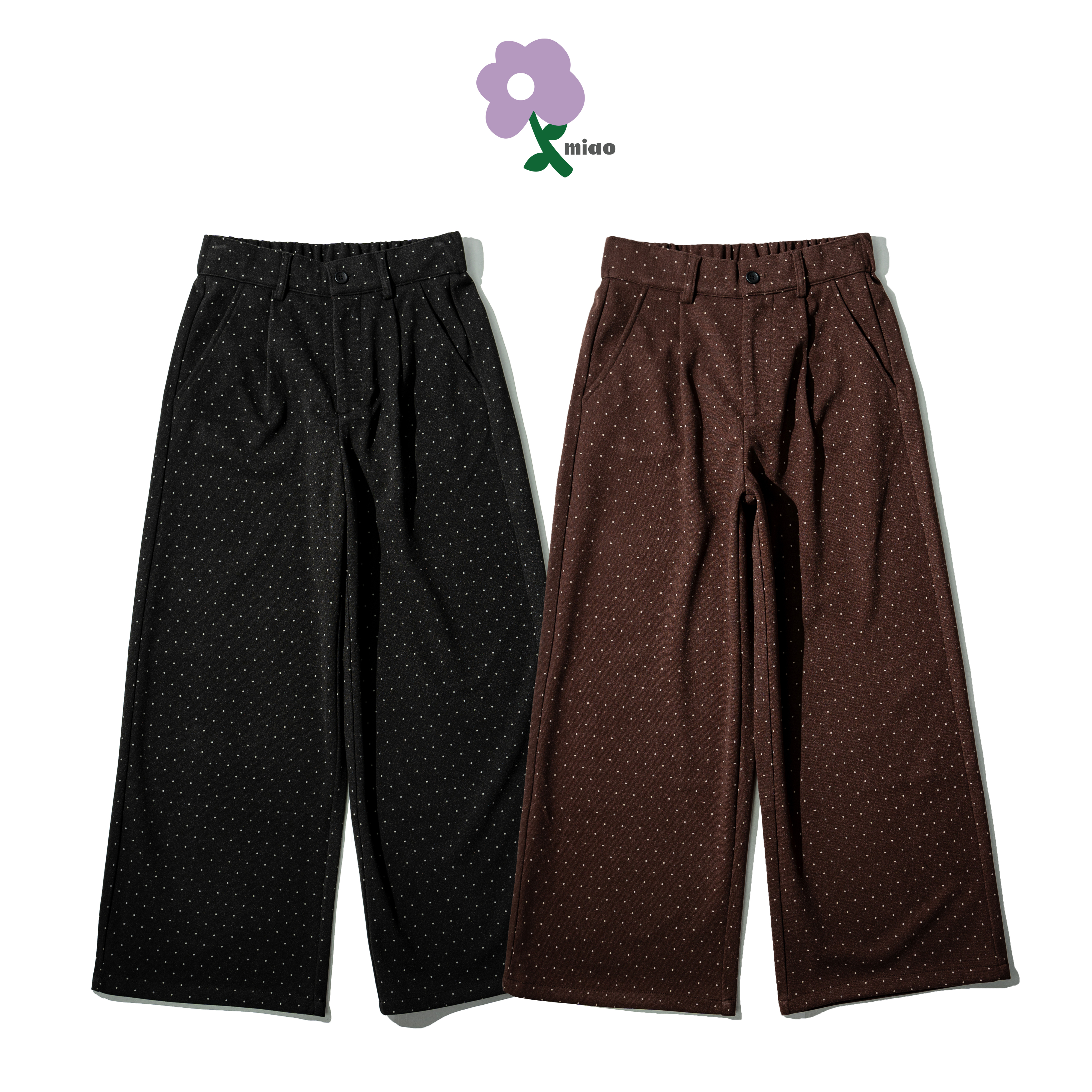 AGILITY MIAO Polka Dot Wide Leg Pants 滿版圓點 寬版長褲 [M-P6]