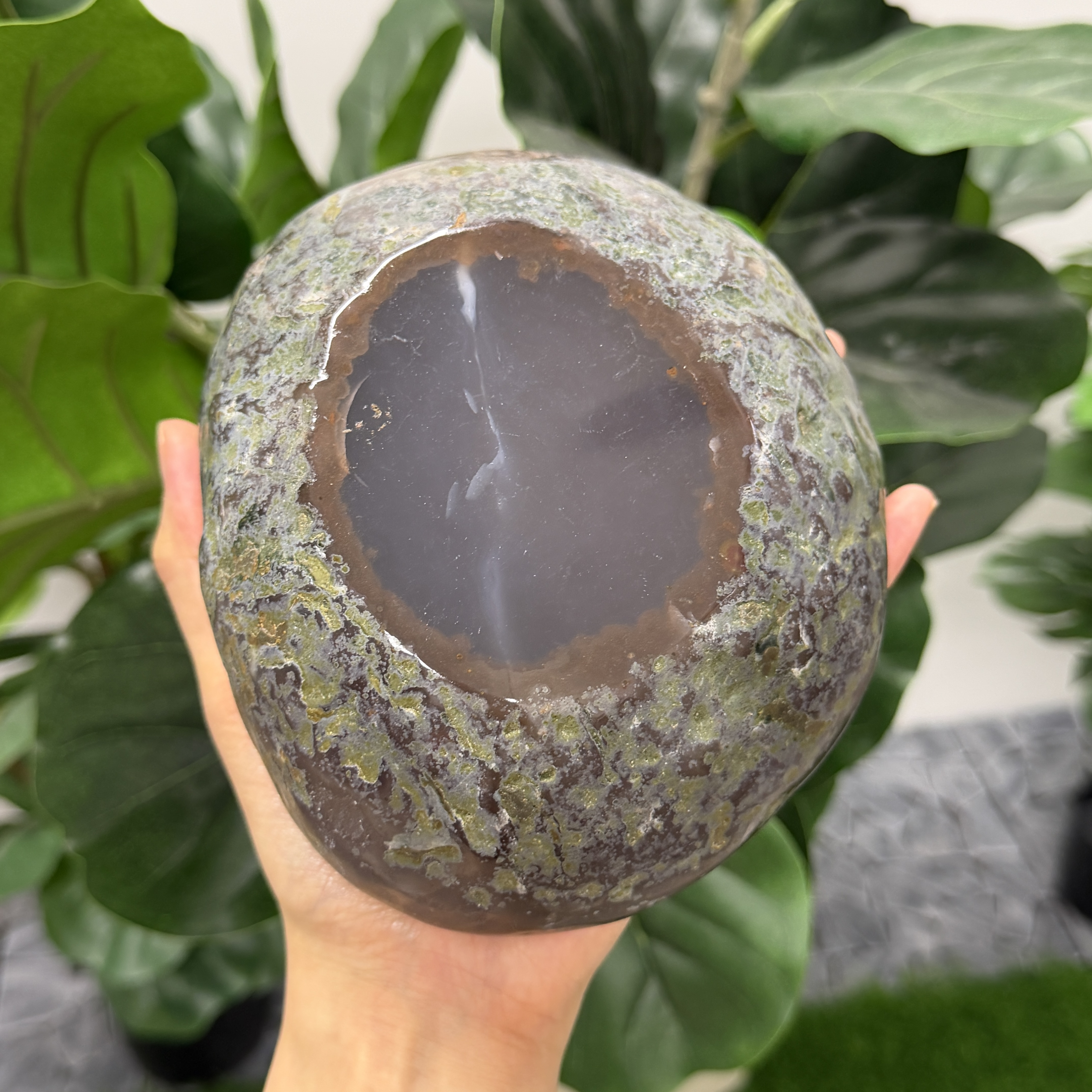 巨大瑪瑙碗 16.5*13.5*4.5cm TP1711