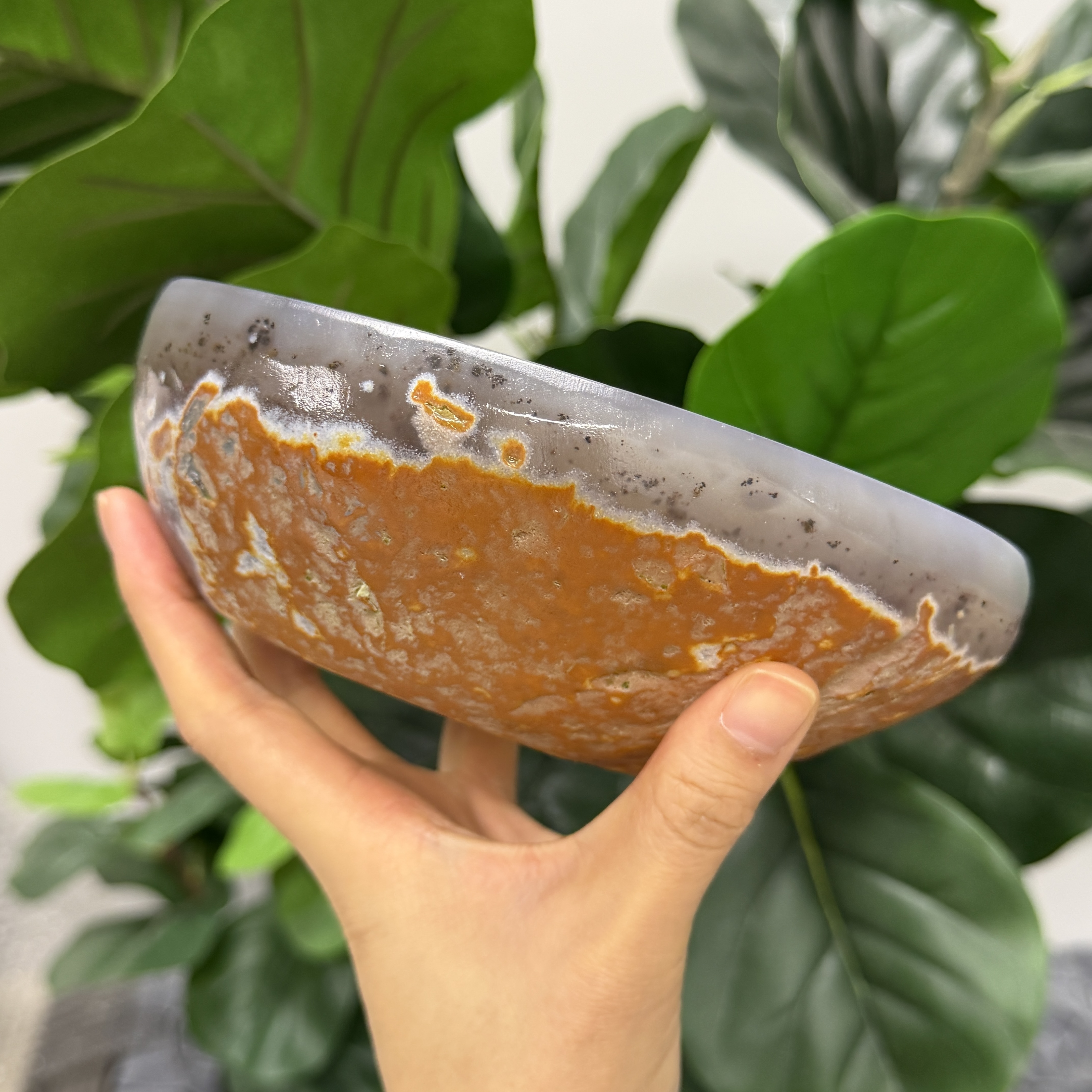 巨大瑪瑙碗 17*16*4.5cm TP1710