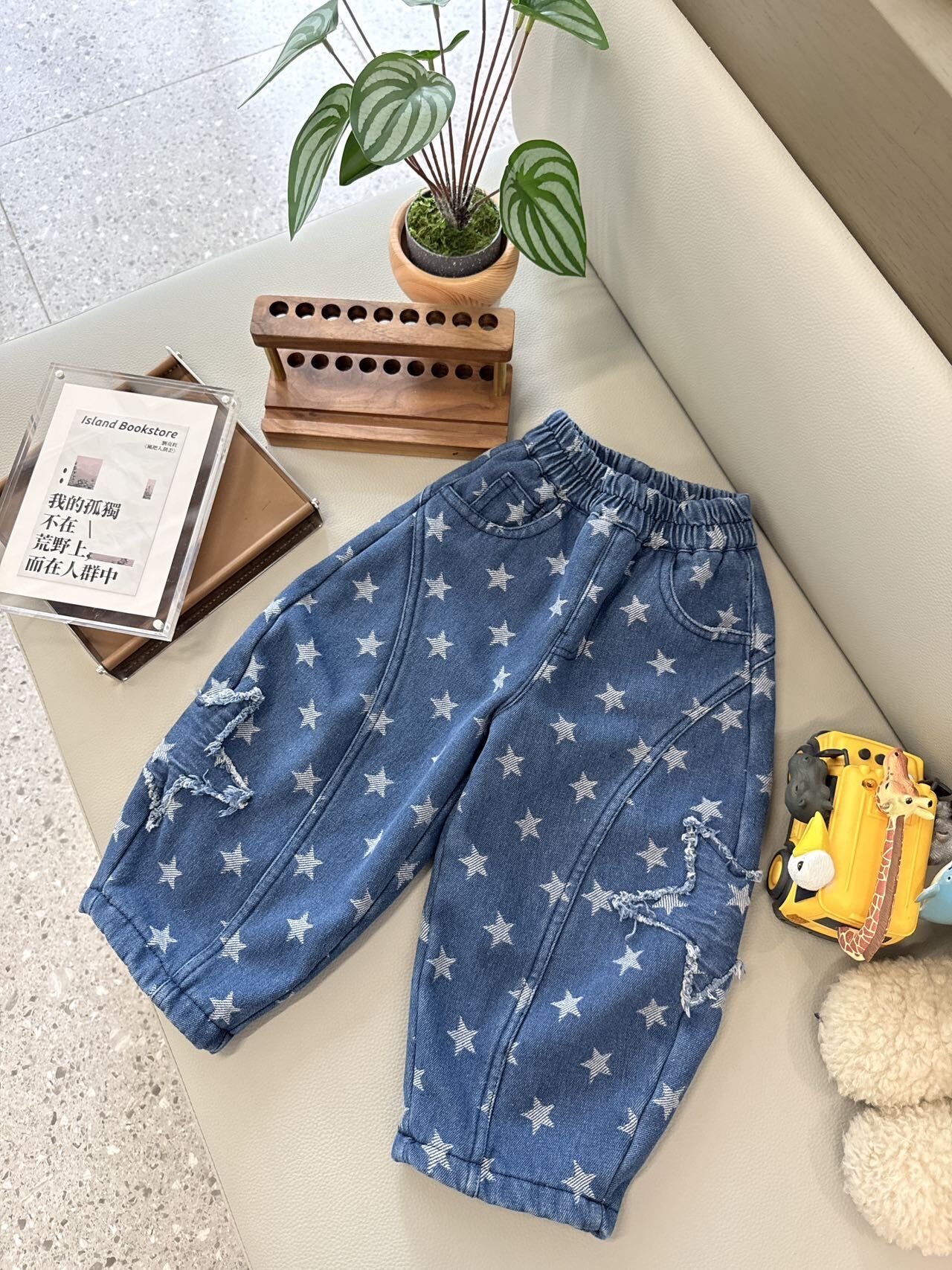 百搭星星加絨牛仔褲