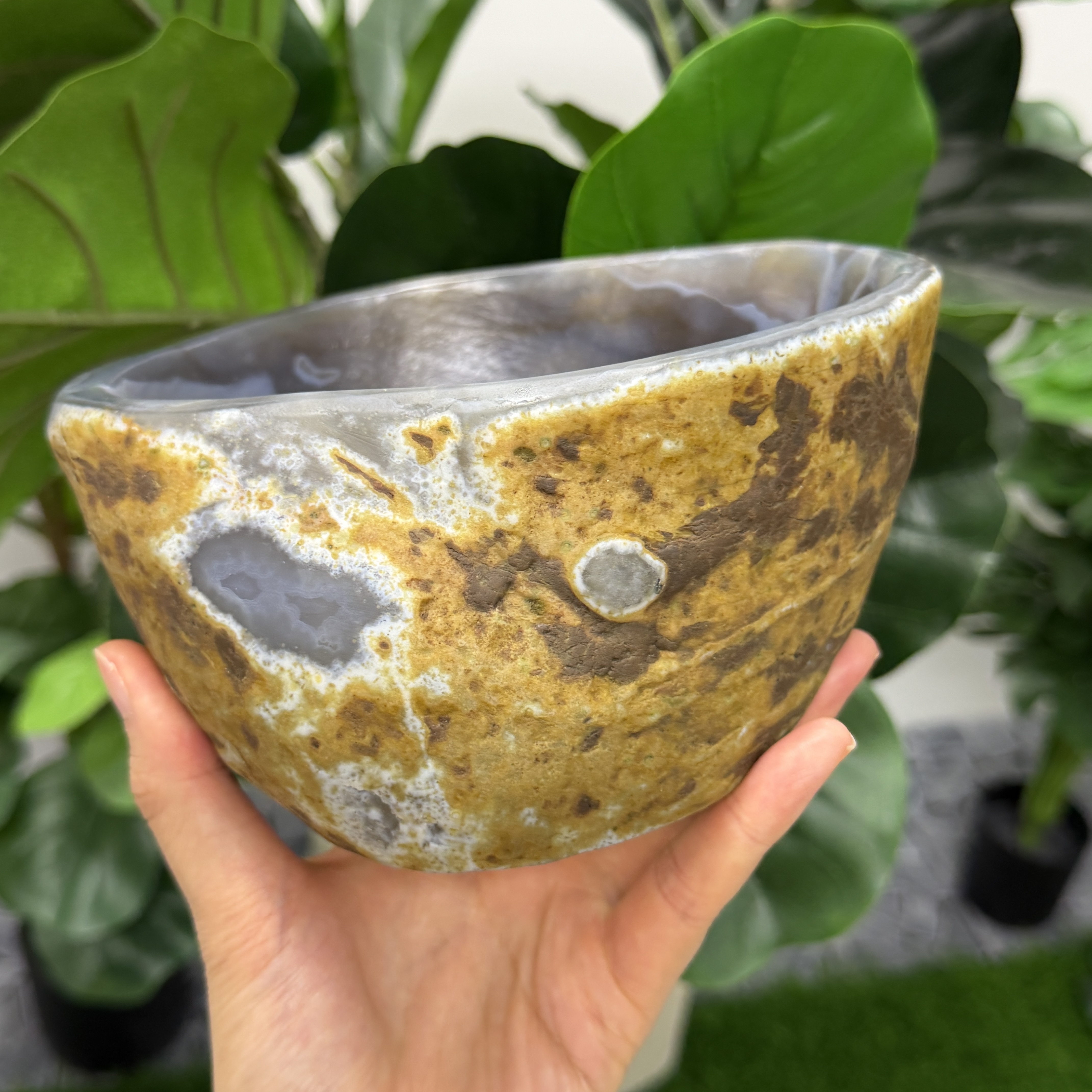 巨大瑪瑙碗 17.5*13*7.5cm TP1707