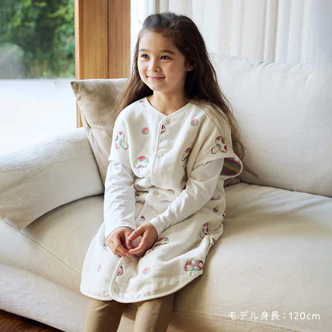 [日本製造🇯🇵Made in Japan] 10mois Hoppetta Champignon de Junior Sleeper (6-ply gauze) 6重紗睡袋 (7-10歲)