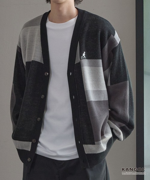 日本 Kangol Assorted Print Knit Cardigan [cd866]