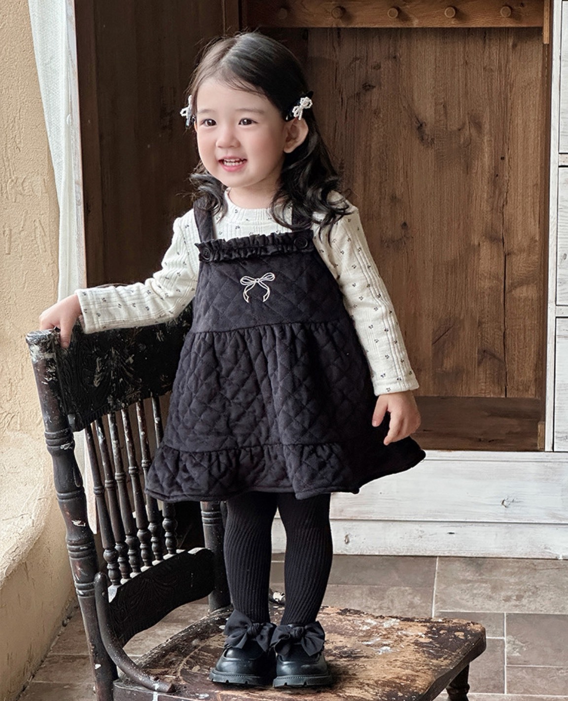 鋪棉花邊吊帶裙