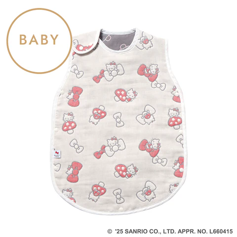 [日本製造🇯🇵Made in Japan] 10mois HELLO KITTY × Hoppetta 6-Layer Gauze Sleeper (Baby Size) 6重紗睡袋