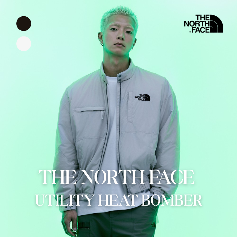 【代購】THE NORTH FACE UTILITY HEAT BOMBER 白標 保暖防風飛行外套（韓國限定／秋冬新款／中性機能風）