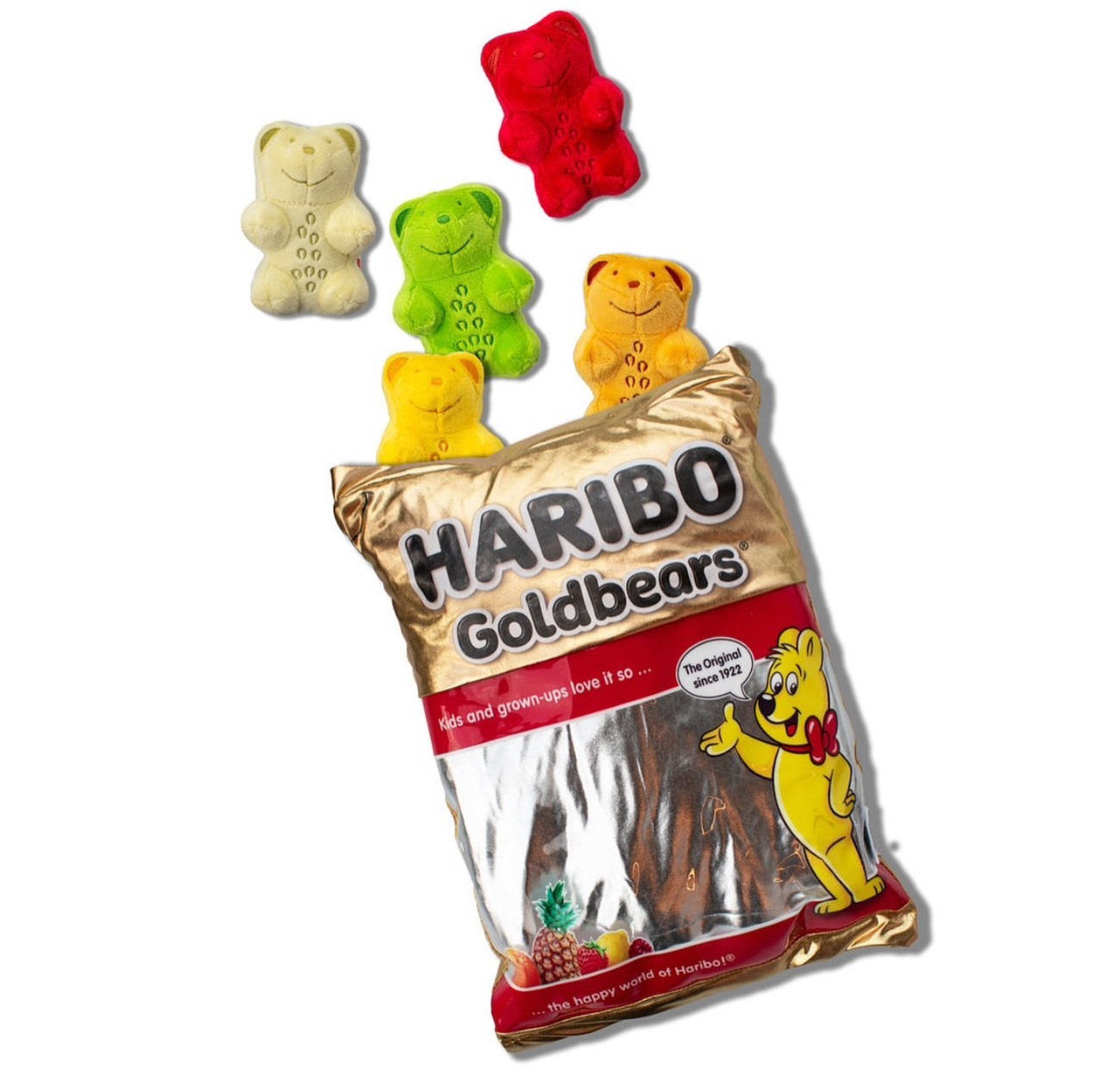 【Luxury】現貨 HARIBO 小熊軟糖抱枕  草莓糖 軟糖 德國軟糖 橡皮糖 娃娃 枕頭 生日禮物 聖誕禮物 小熊可以拿出來