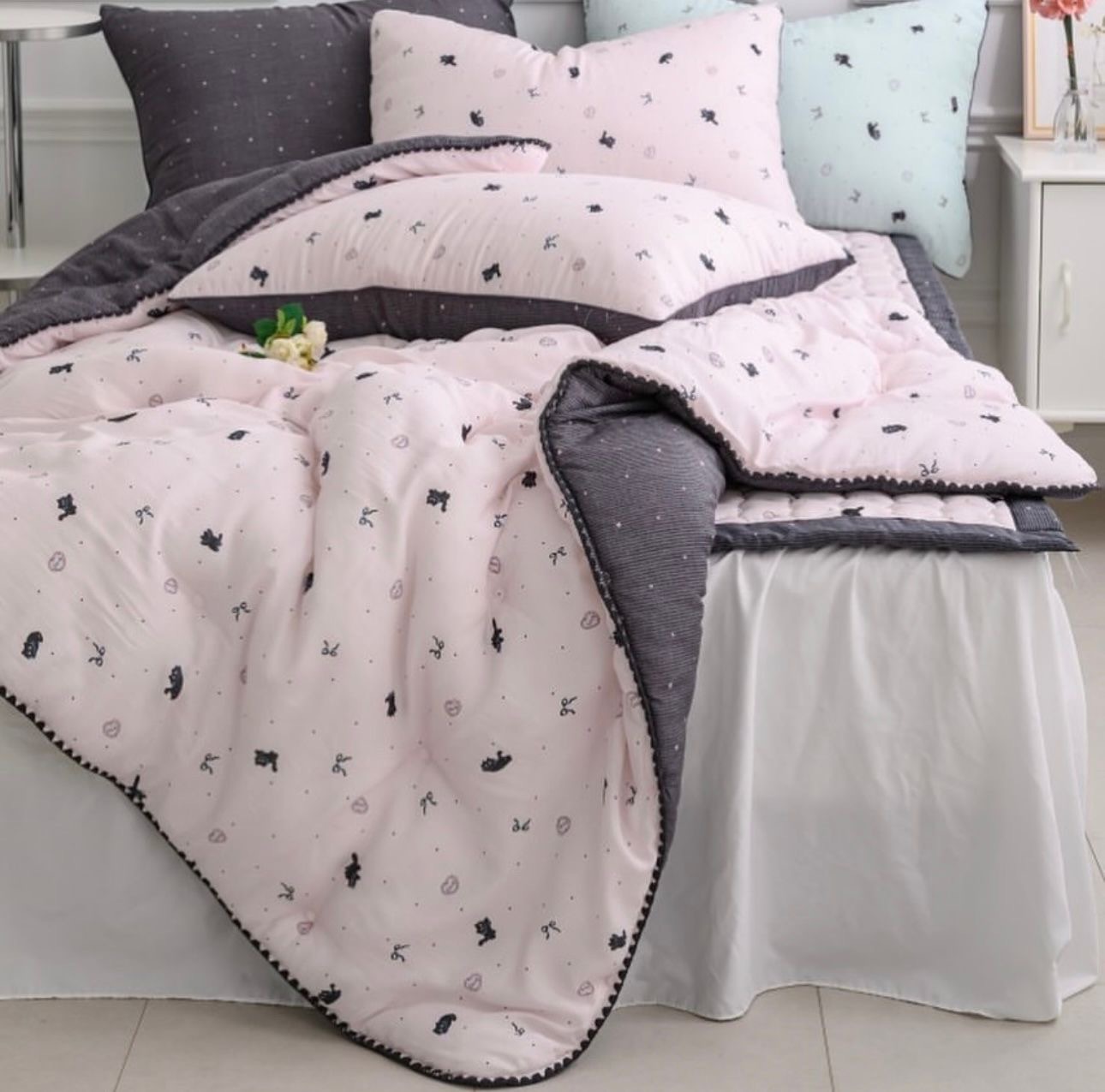 韓國 -黑貓四季棉被