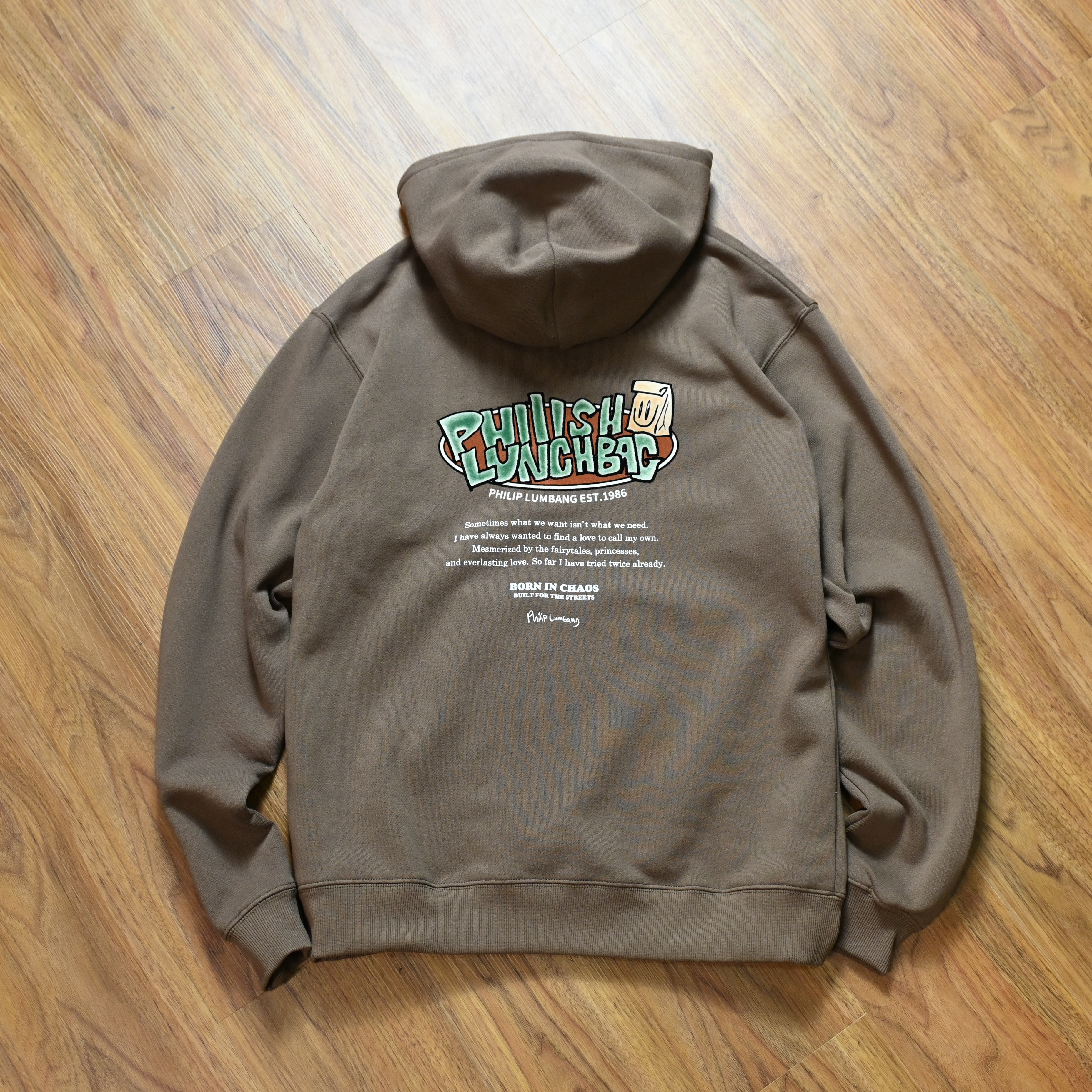 Philip Lumbang JP Electrostatic Flocked Oval Logo Hoodie