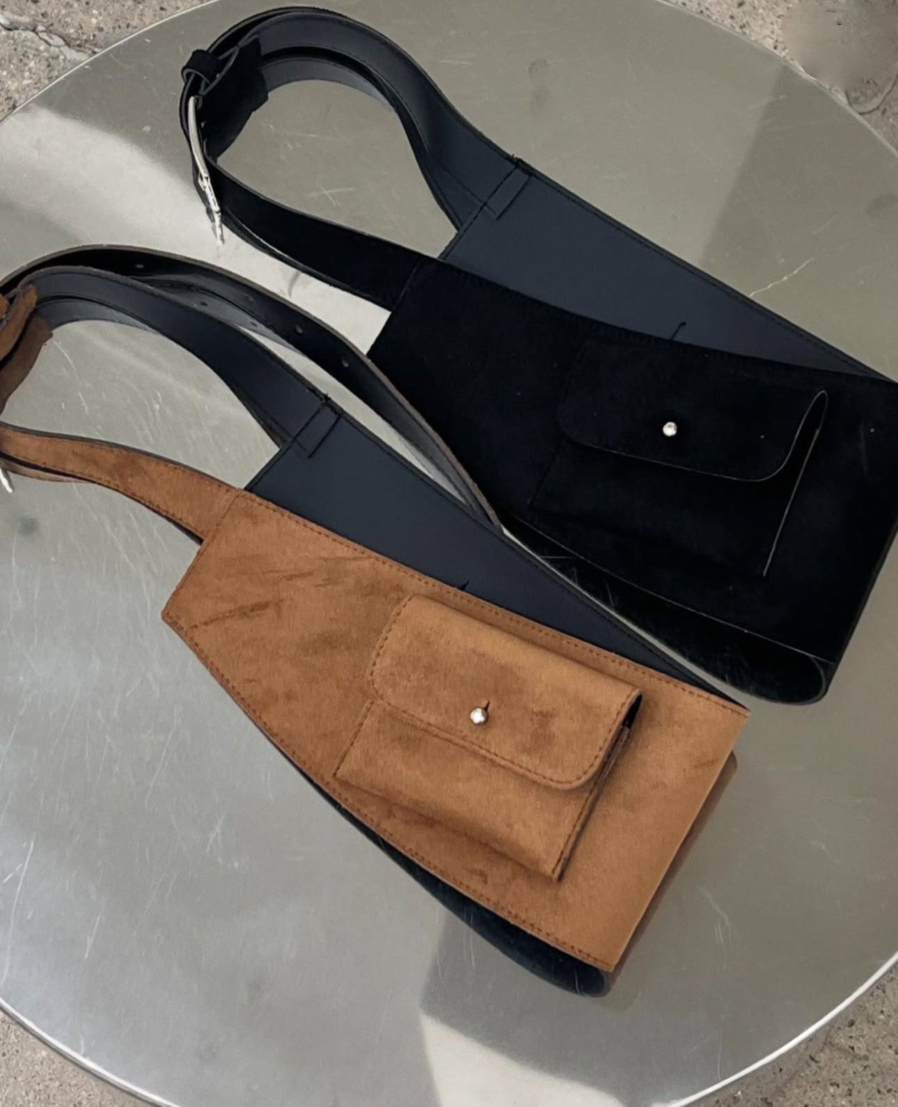 (訂購) 自留2色! 個性小袋粗腰包 AC1101(杏/黑)