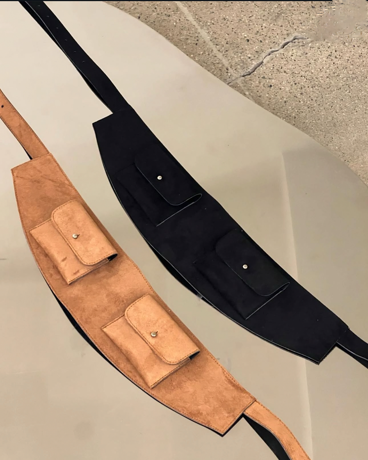 (訂購) 自留2色! 個性小袋粗腰包 AC1101(杏/黑)