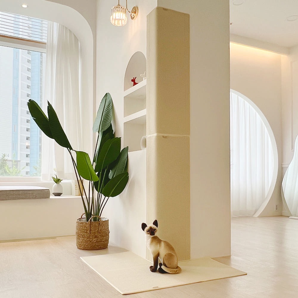 牆面抓抓攀爬墊┃米色