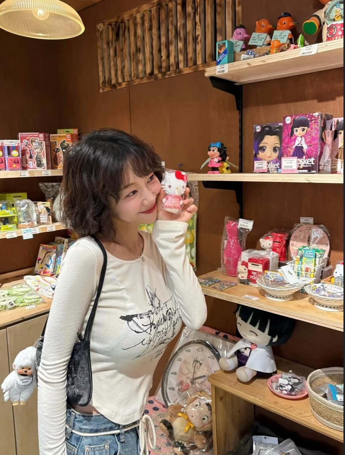 星簽字長袖合身T