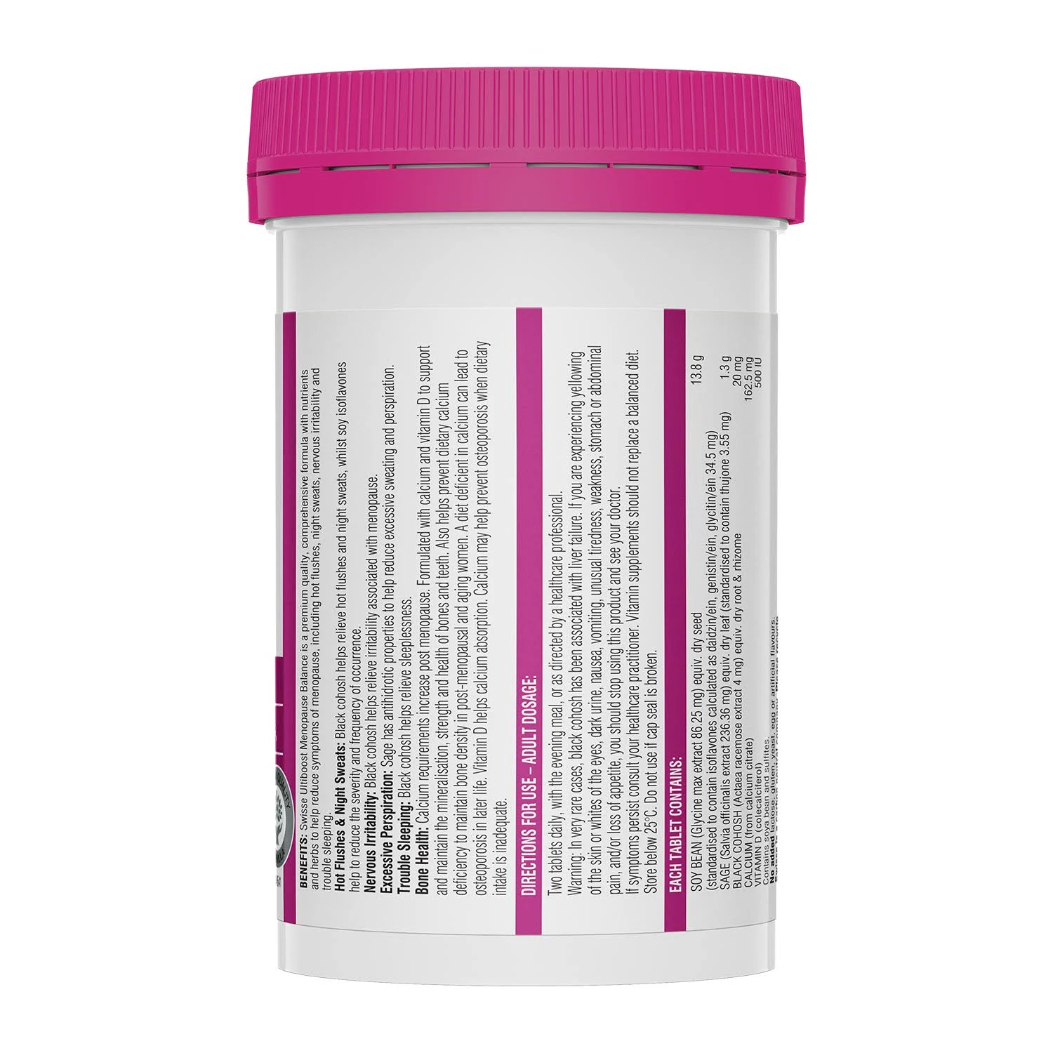 Swisse - 女性更年期平衡營養素 女性維他命60片 鈣質補充