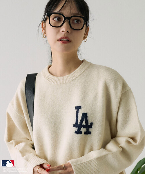 日本🇯🇵連線 MLB 日本支線 x FREAK'S STORE Logo刺繡提花針織衫 隊徽 休閒 毛衣 針織衫 長袖 寬鬆 5款(任買兩件711免運)/預購