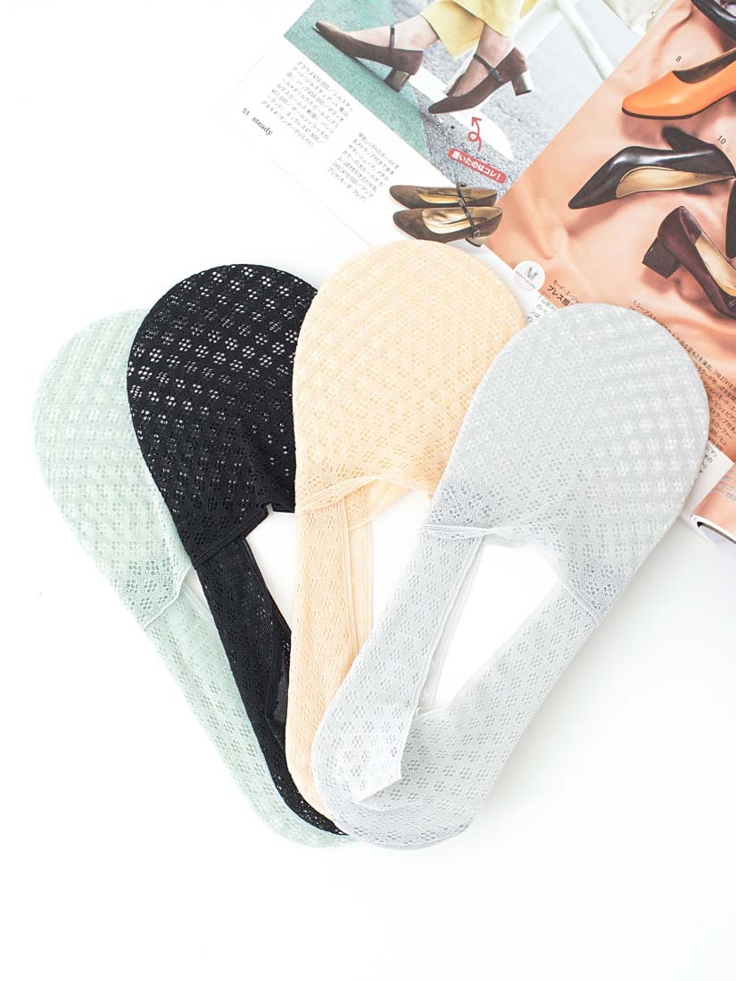 甜美簍空止滑船型短襪(4色)