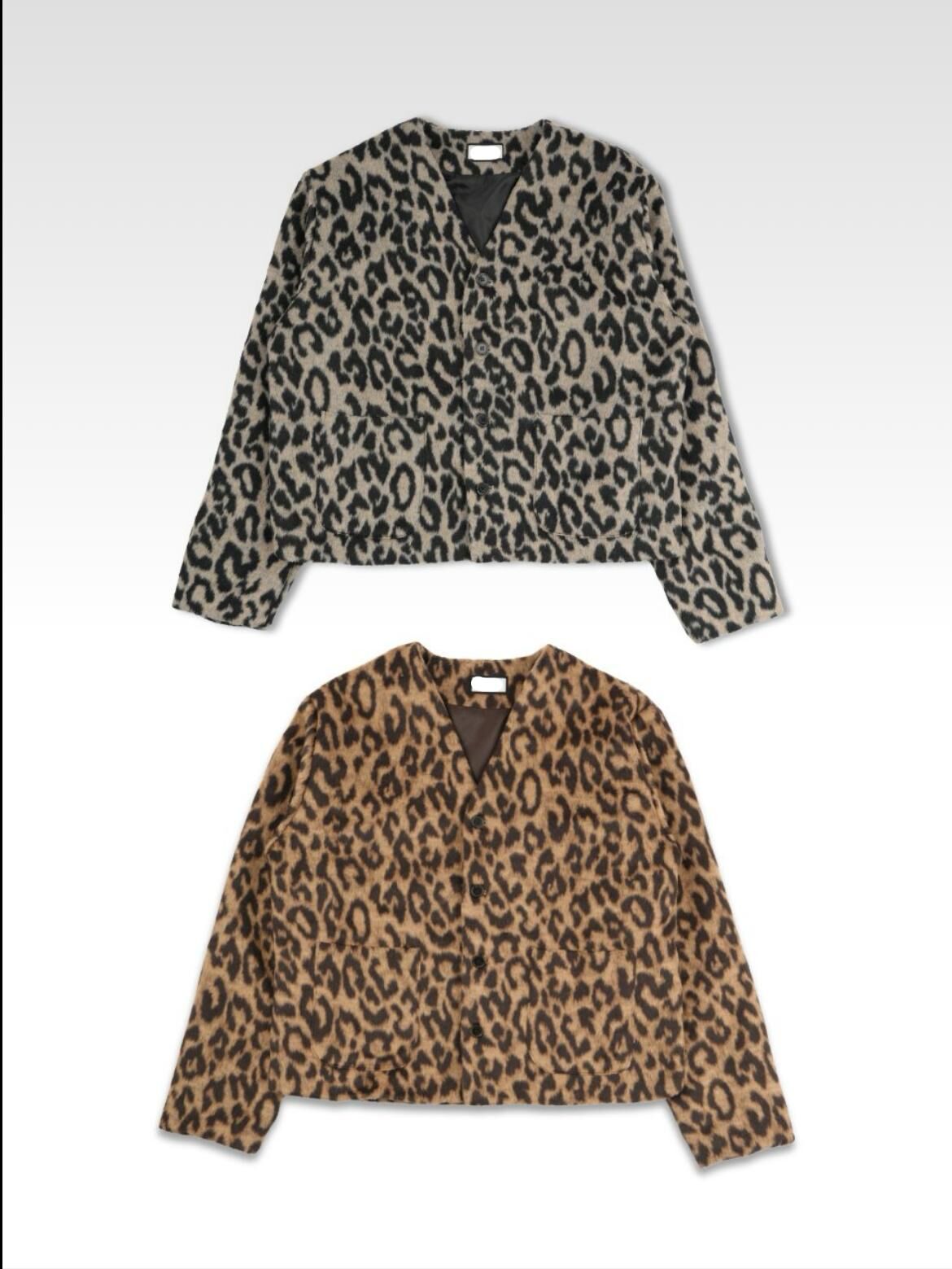 豹紋開胸外套 JK2683