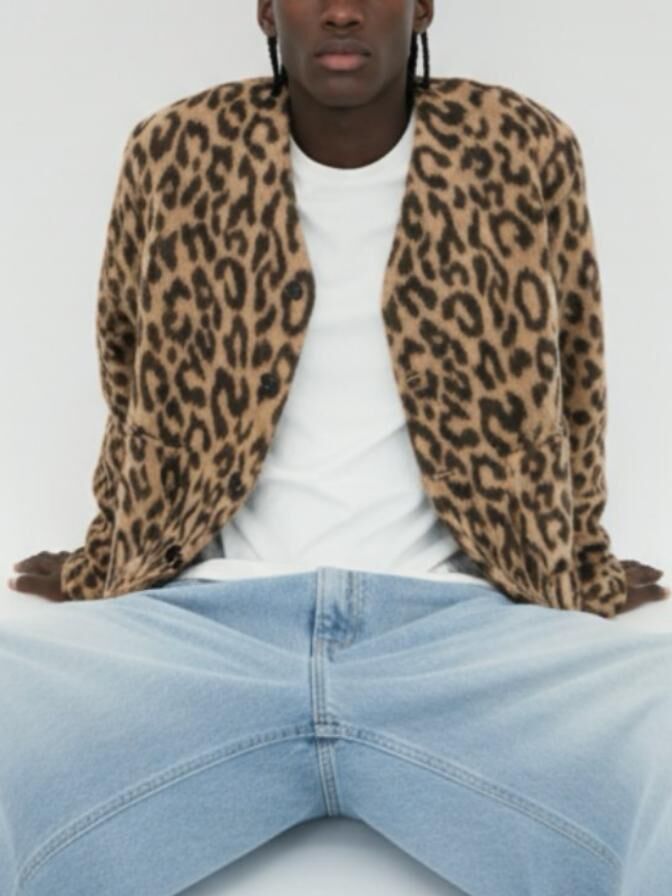 豹紋開胸外套 JK2683