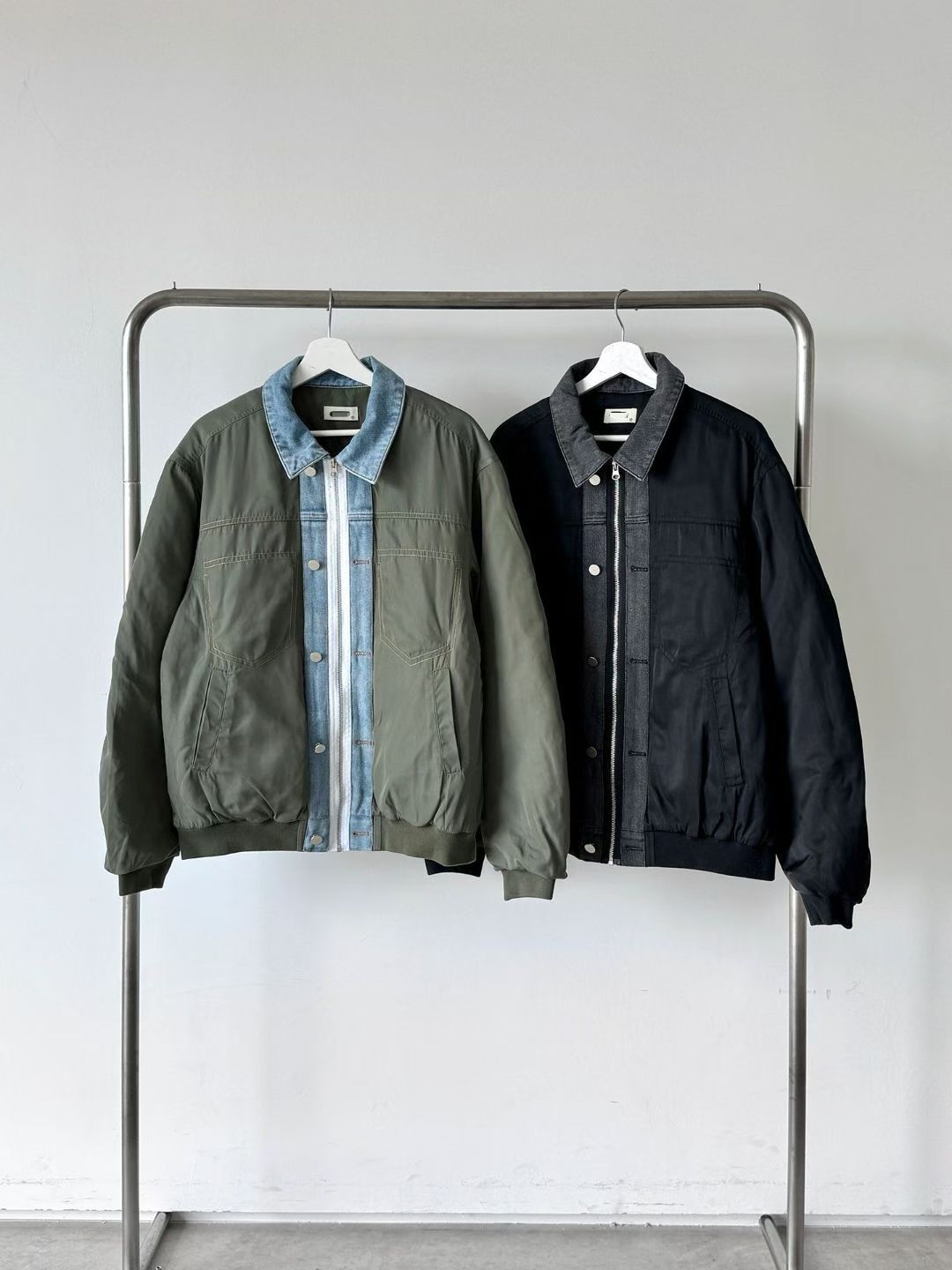 反領拉鍊外套(薄夾棉) JK2685