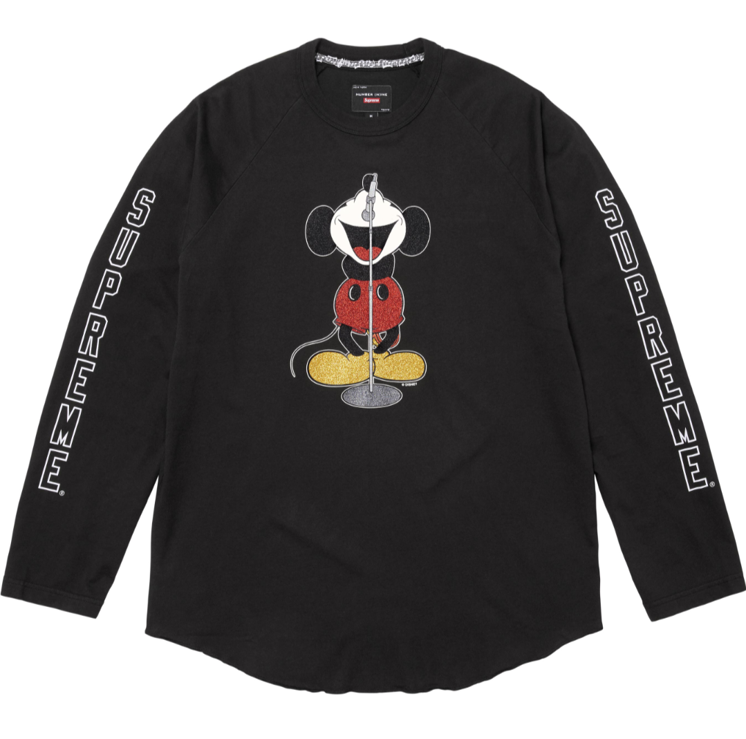 SUPREME NUMBER (N)INE MICKEY RAGLAN L/S TOP 長T(2色)
