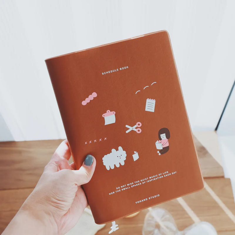 文具書 皮質書套 萬年曆 手帳本｜右手超人