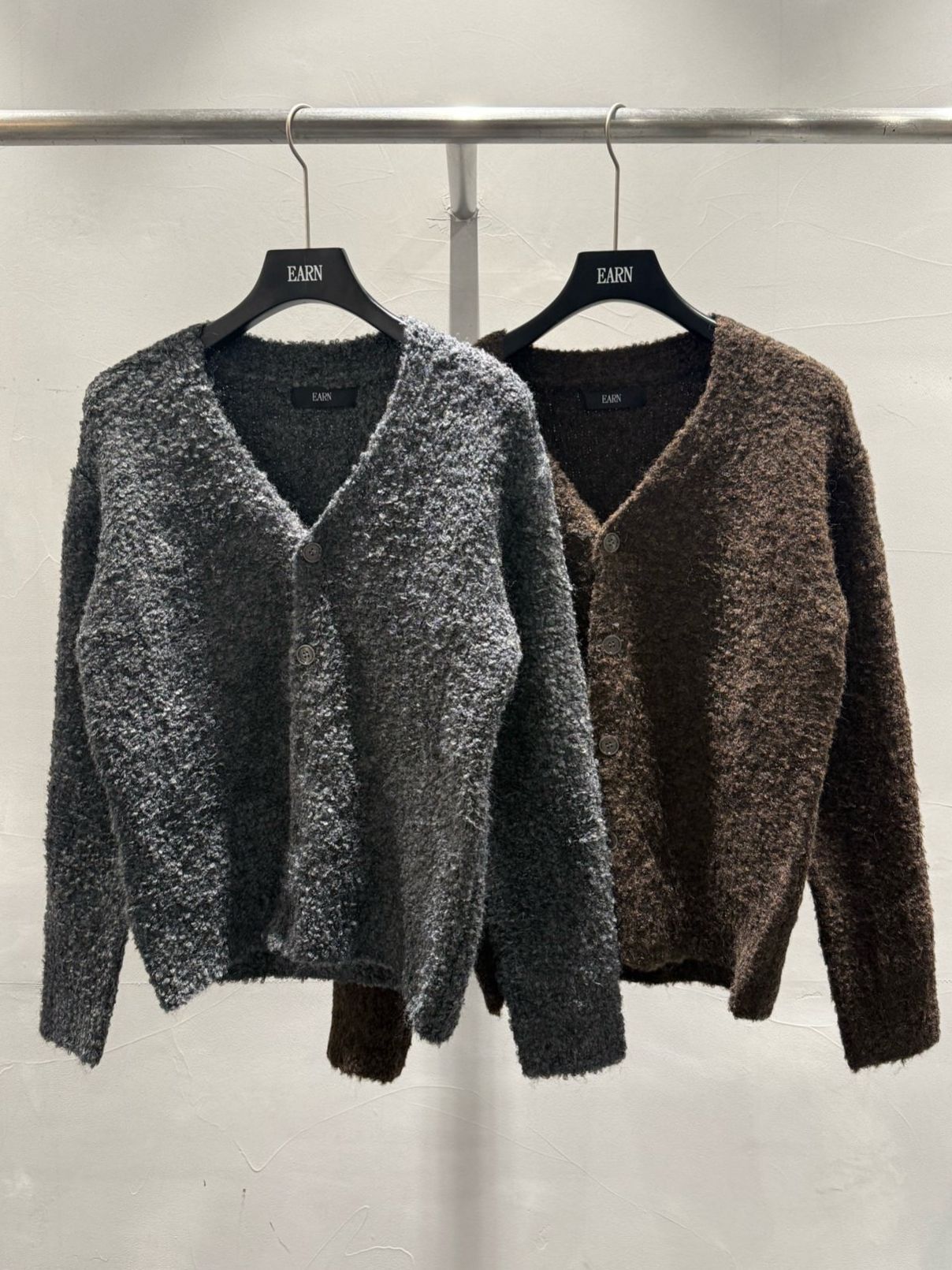 淨色開胸針織外套 EARN-052JK