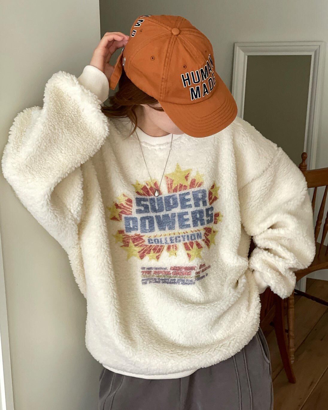 英文字圖案毛絨衛衣 MB-028T