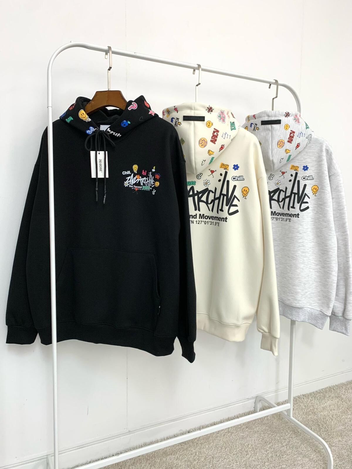 英文字圖案連帽衛衣 2nd-312T