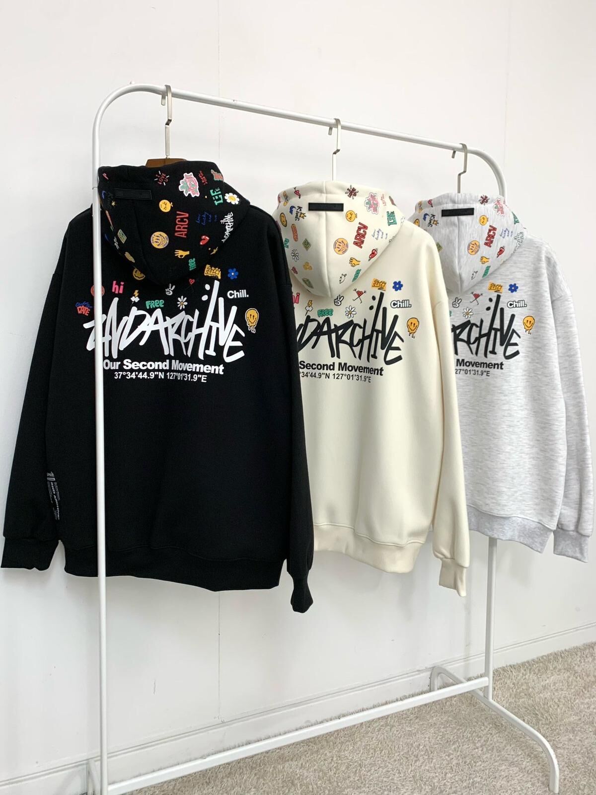 英文字圖案連帽衛衣 2nd-312T