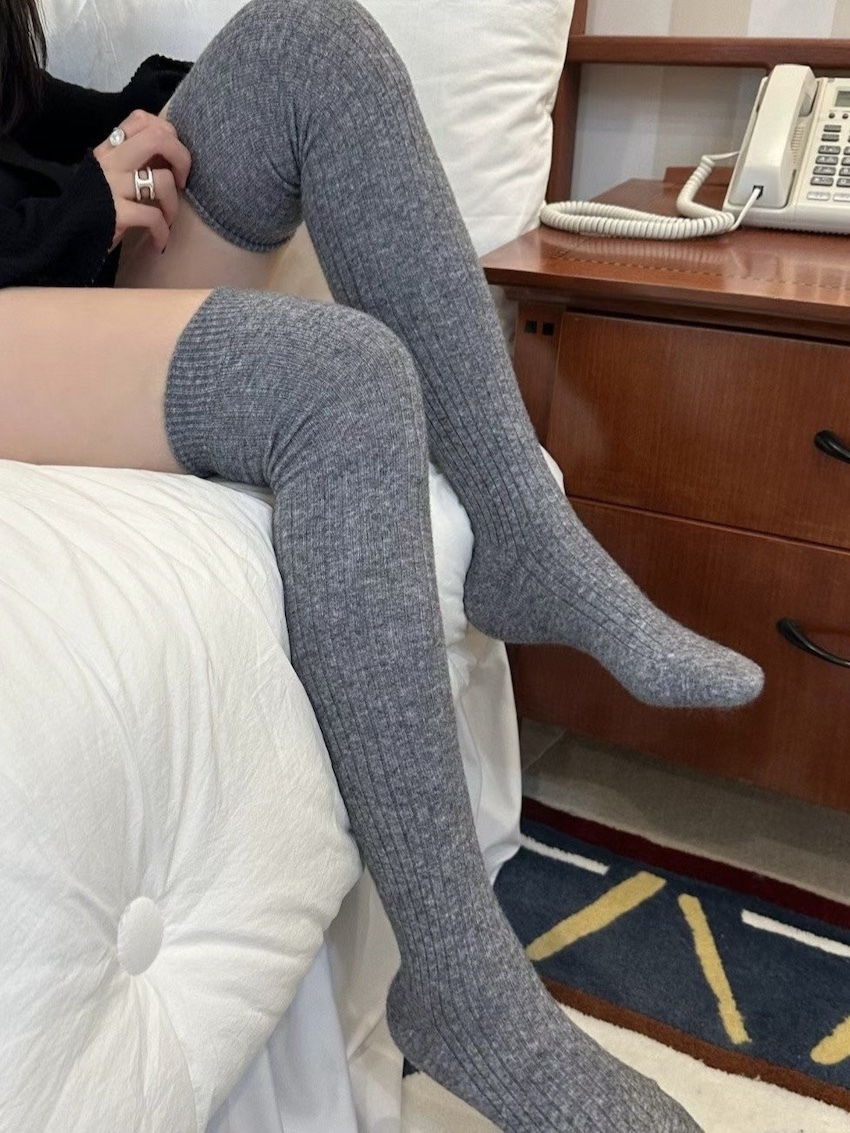 wool over-knee socks