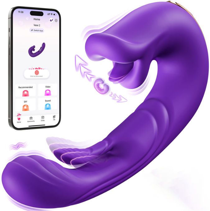 HF 三合一智能APP控仿咀巴吸啜拍打捧