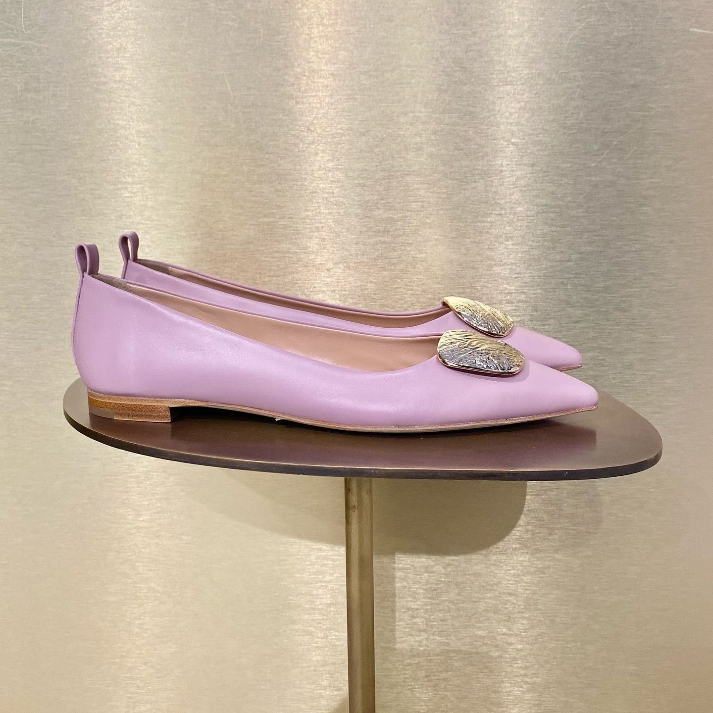 Rupert Sanderson RS Claudette Ripple Nappa flats Rosa Pink