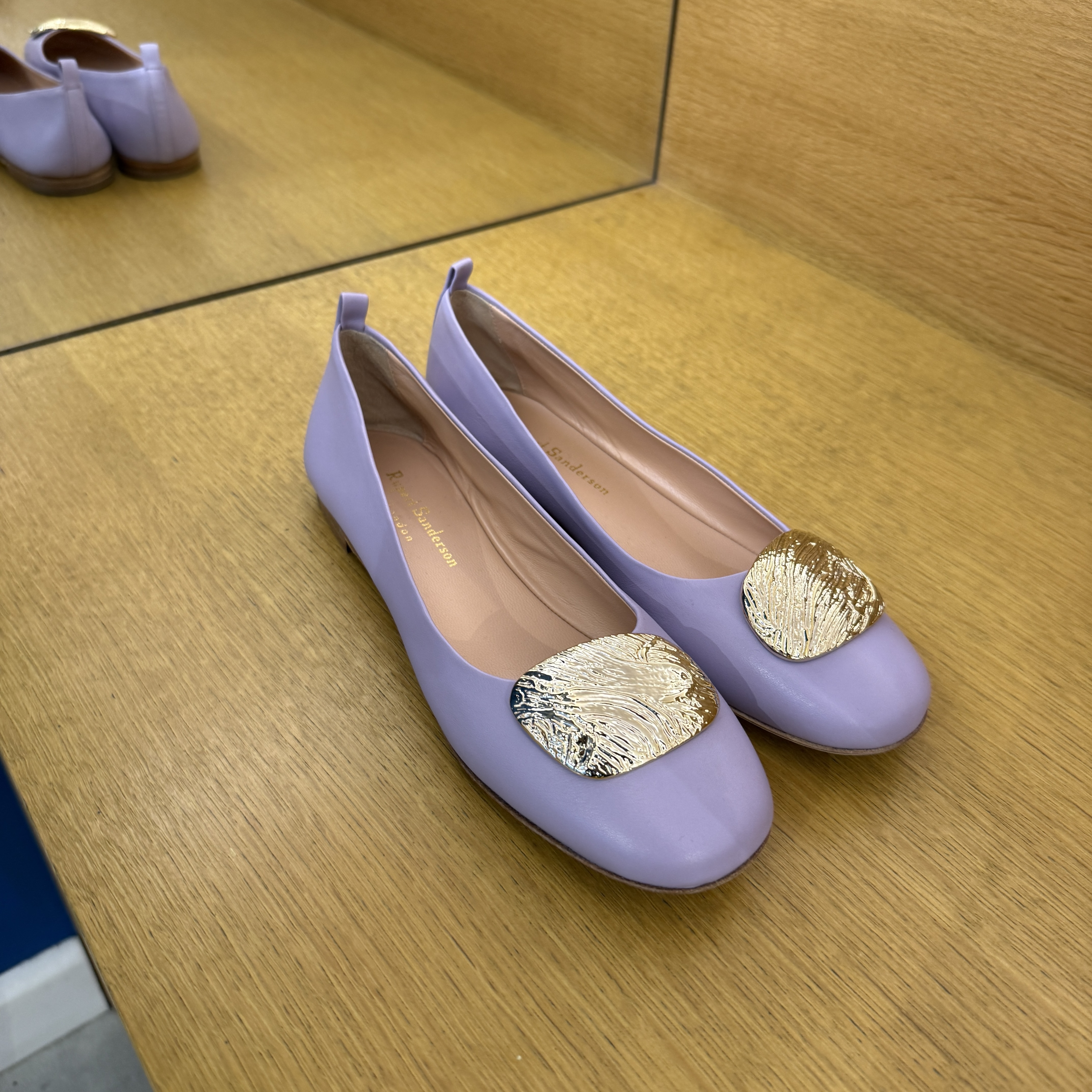 Rupert Sanderson RS Vedette Ripple Lilac Flats Purple