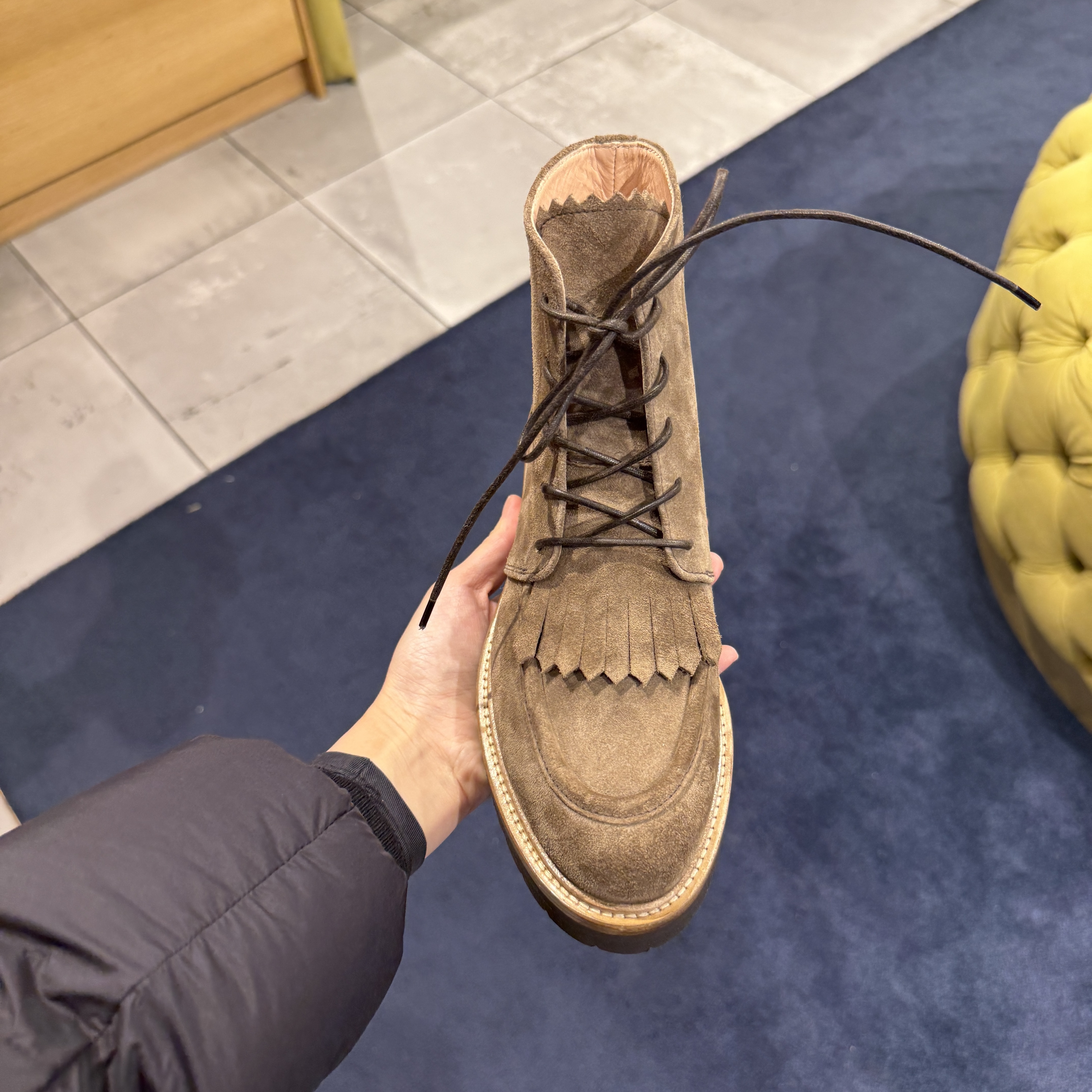 Rupert Sanderson RS Centuar Suede Boots Sand