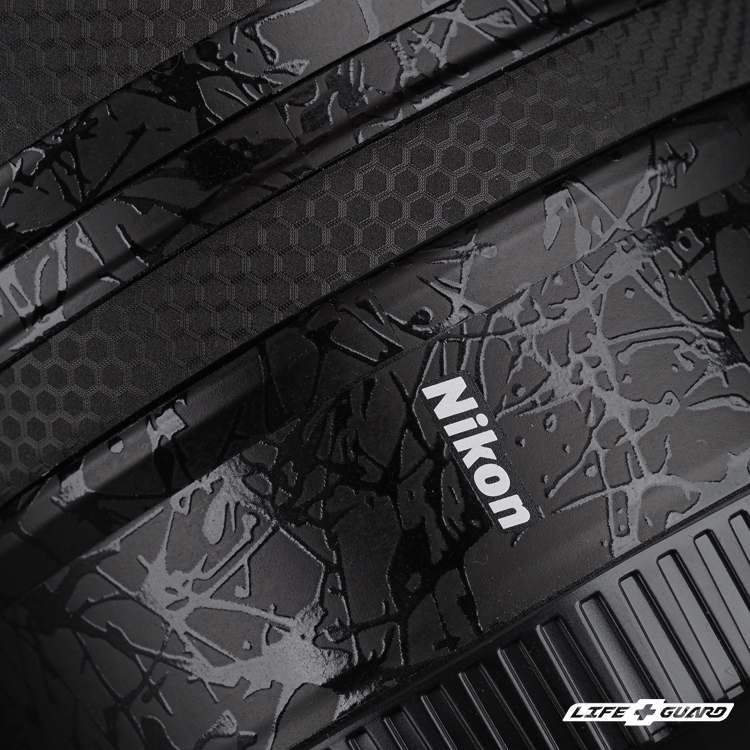 Nikon Z DX 16-50mm F2.8 VR 專機專屬鏡頭貼膜特寫，LIFE+GUARD SHUB 設計風格